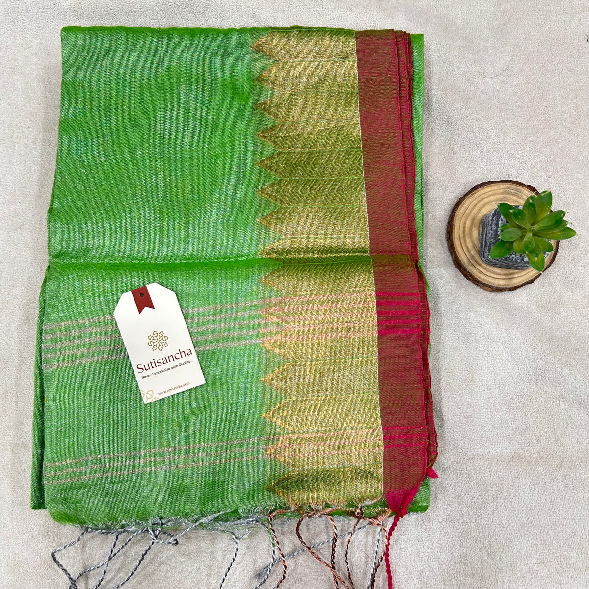 Pure Tissue Saree with Running Blouse | Clearance Sale