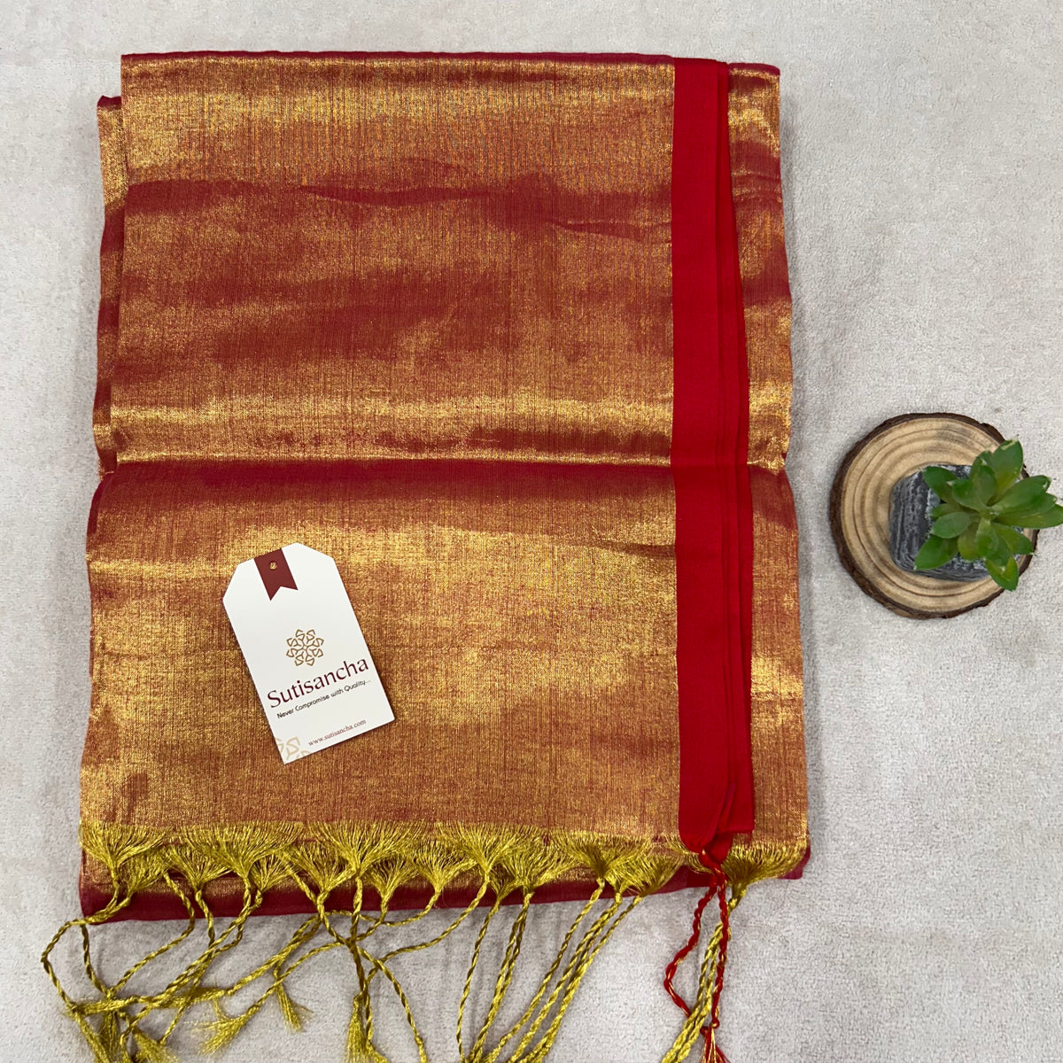 Pure Tissue Saree with Running Blouse | Clearance Sale