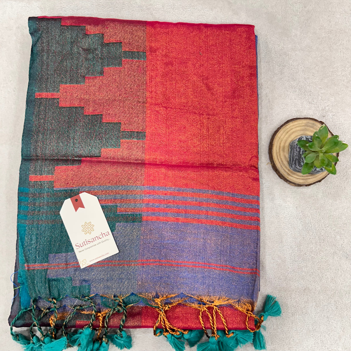 Pure Tissue Saree with Running Blouse | Clearance Sale