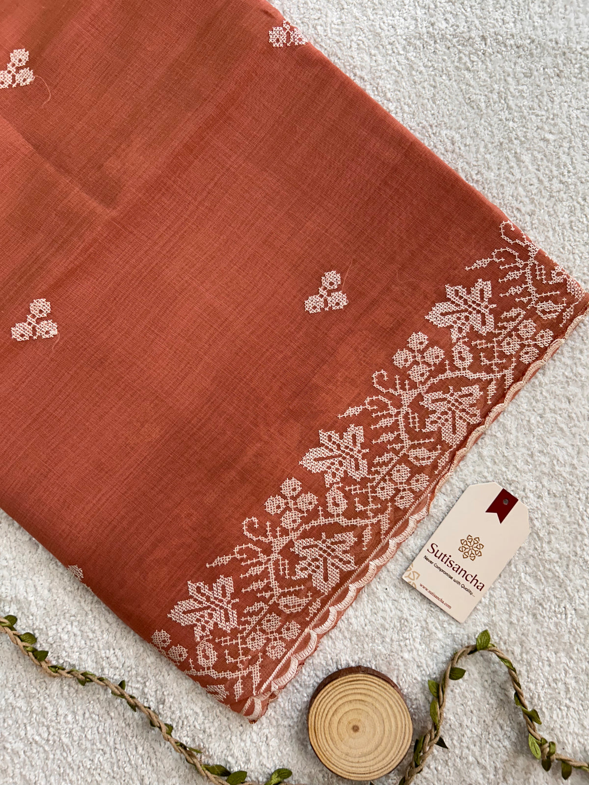 Floral Garden Border Classic Cotton Saree