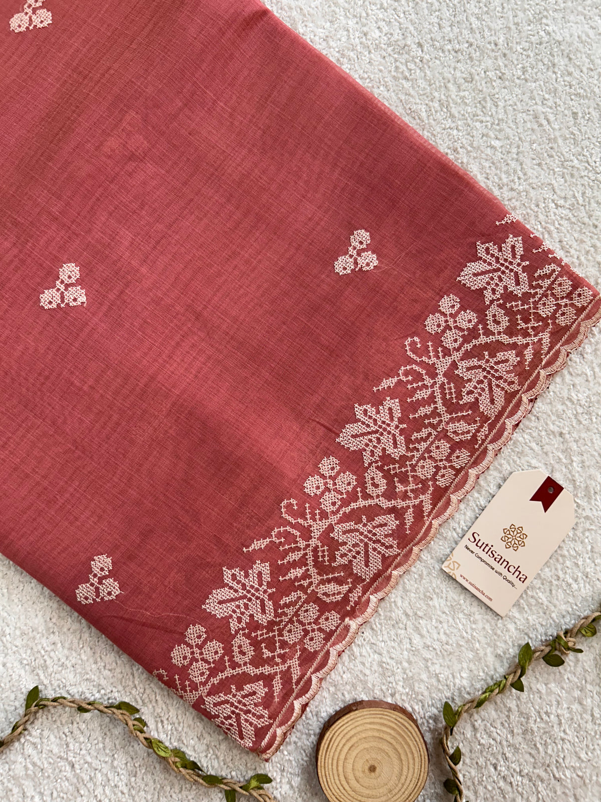 Floral Garden Border Classic Cotton Saree