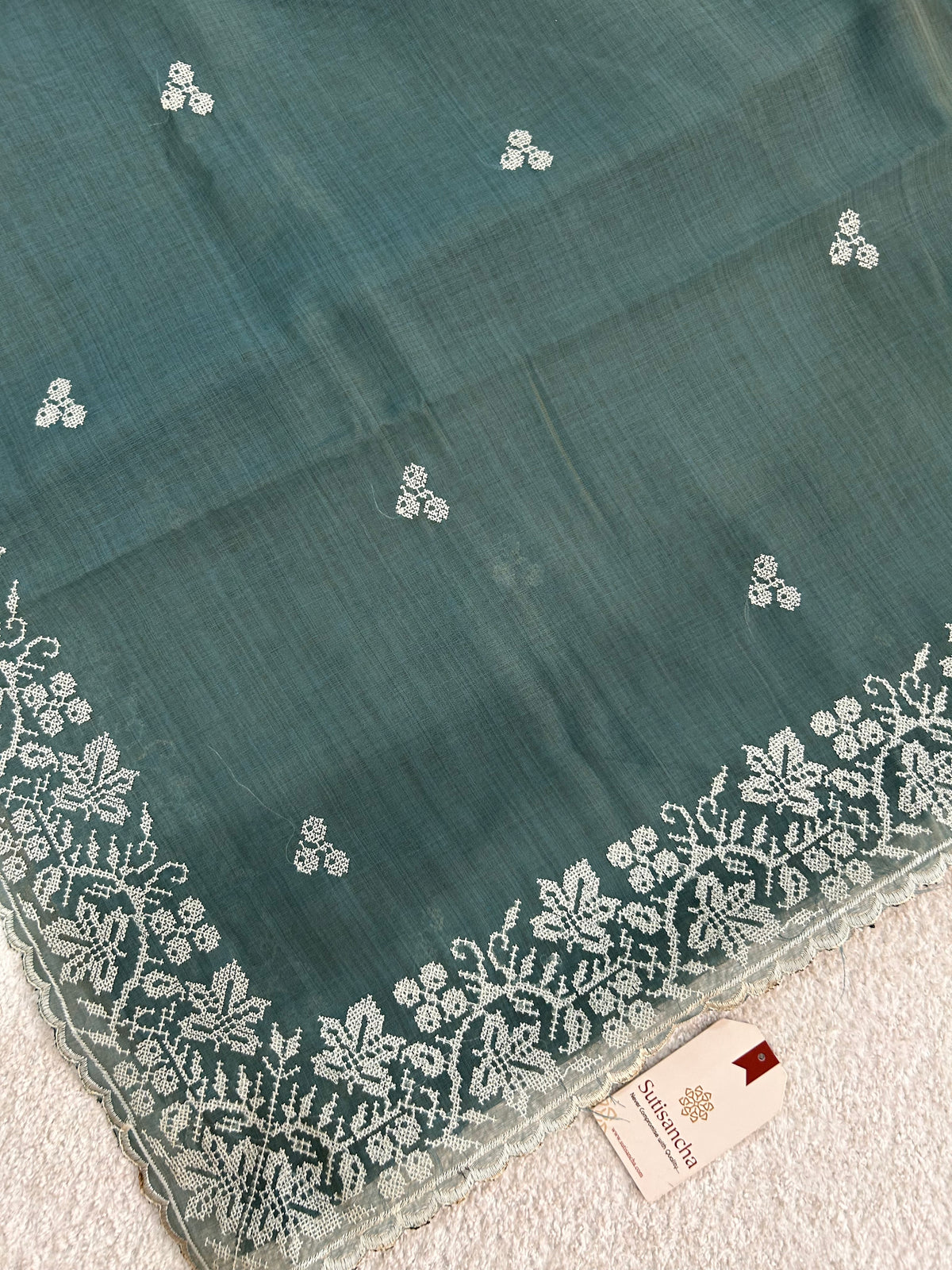 Floral Garden Border Classic Cotton Saree