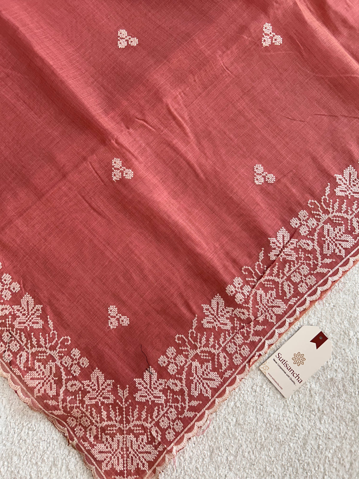 Floral Garden Border Classic Cotton Saree