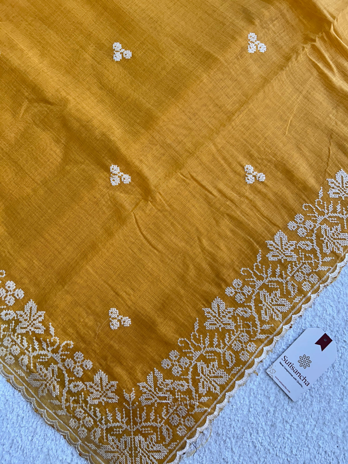Floral Garden Border Classic Cotton Saree