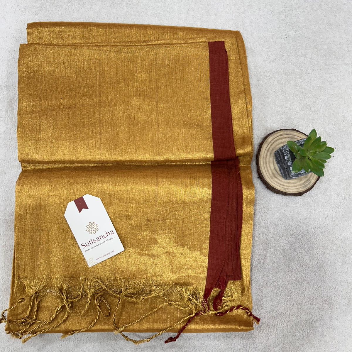Pure Tissue Saree with Running Blouse | Clearance Sale