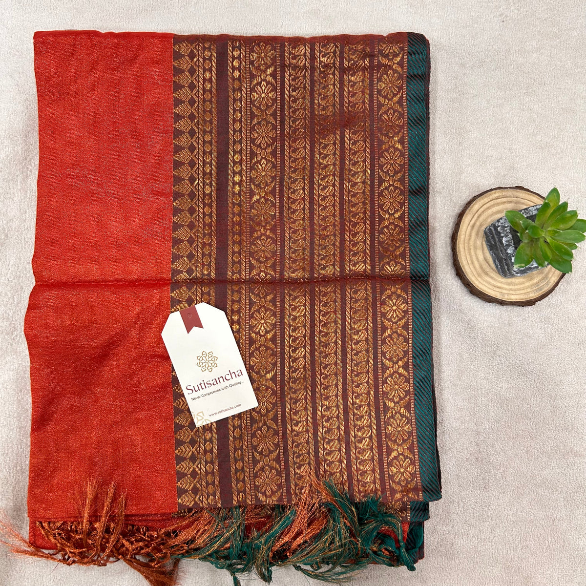 Pure Tissue Saree with Running Blouse | Clearance Sale