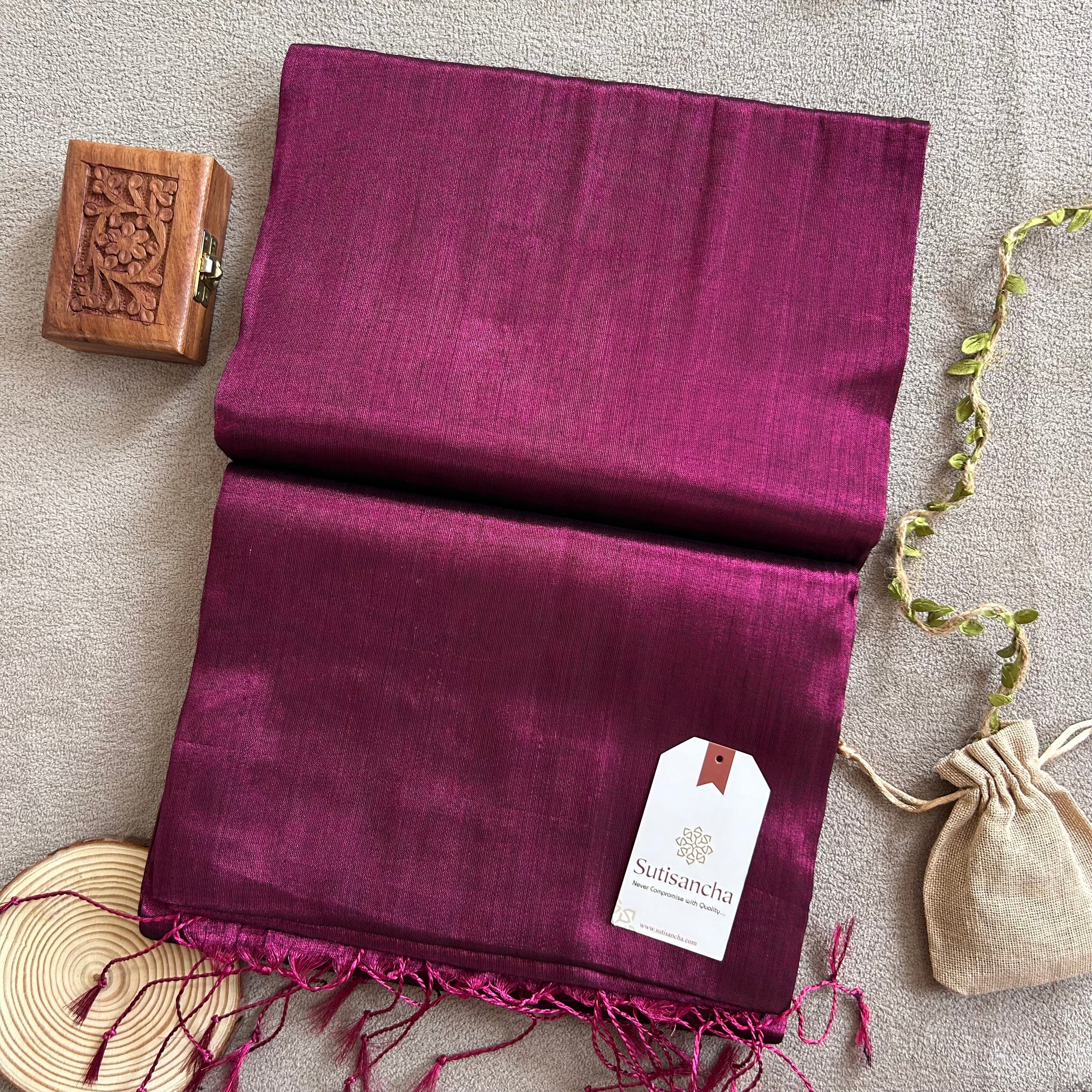 Sutisancha Queen pink Handloom Tissue Saree