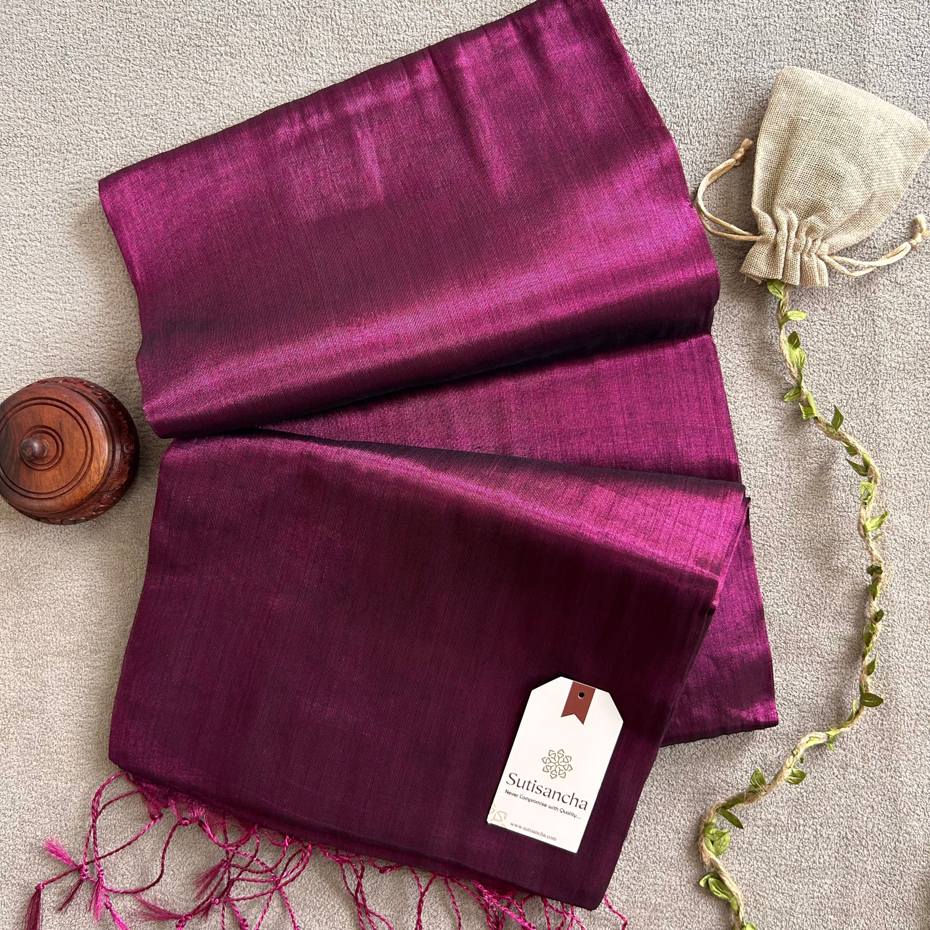 Sutisancha Queen pink Handloom Tissue Saree