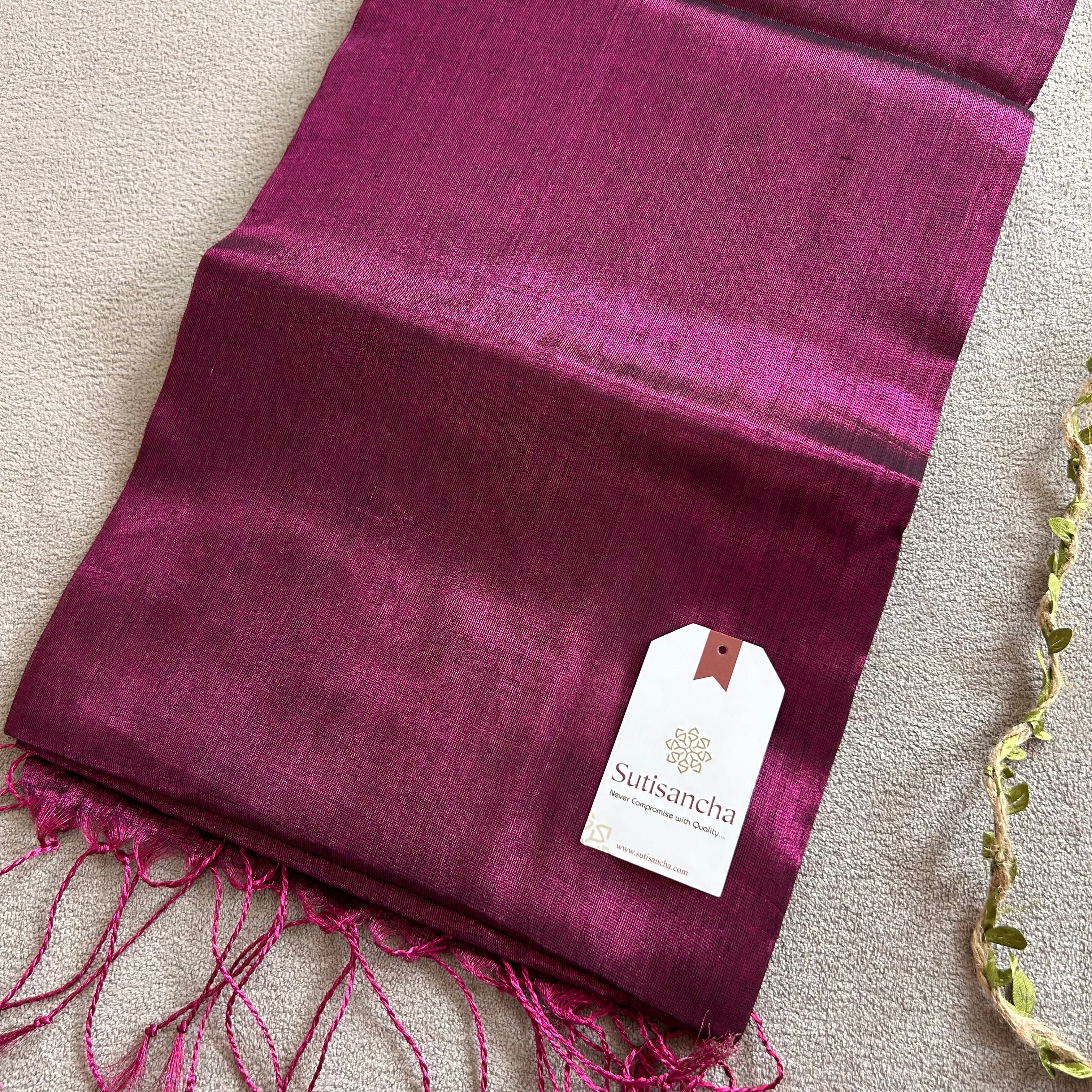 Sutisancha Queen pink Handloom Tissue Saree