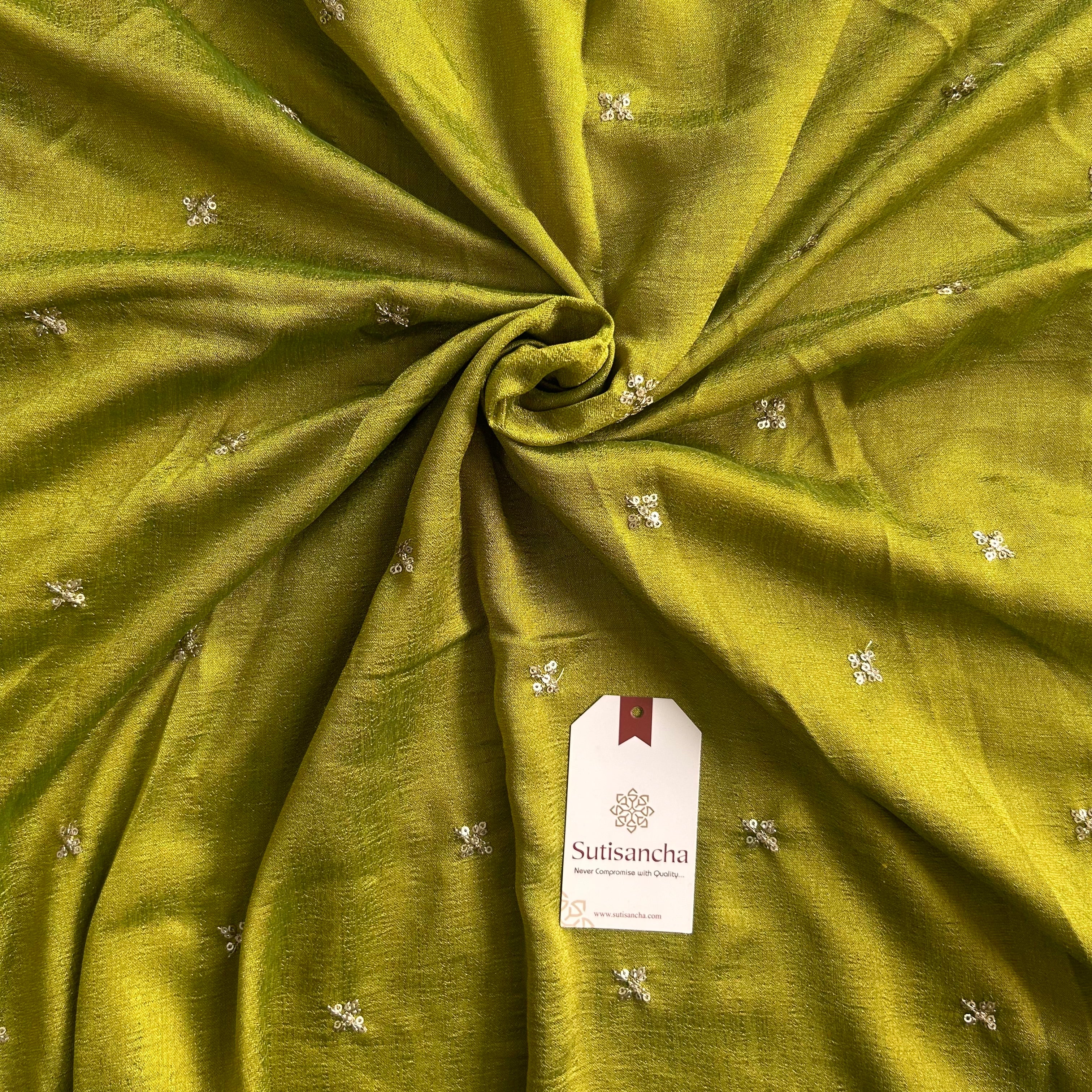 Elegant Vichitra Silk Dupatta with Intricate Thread Work Border by Sutisancha