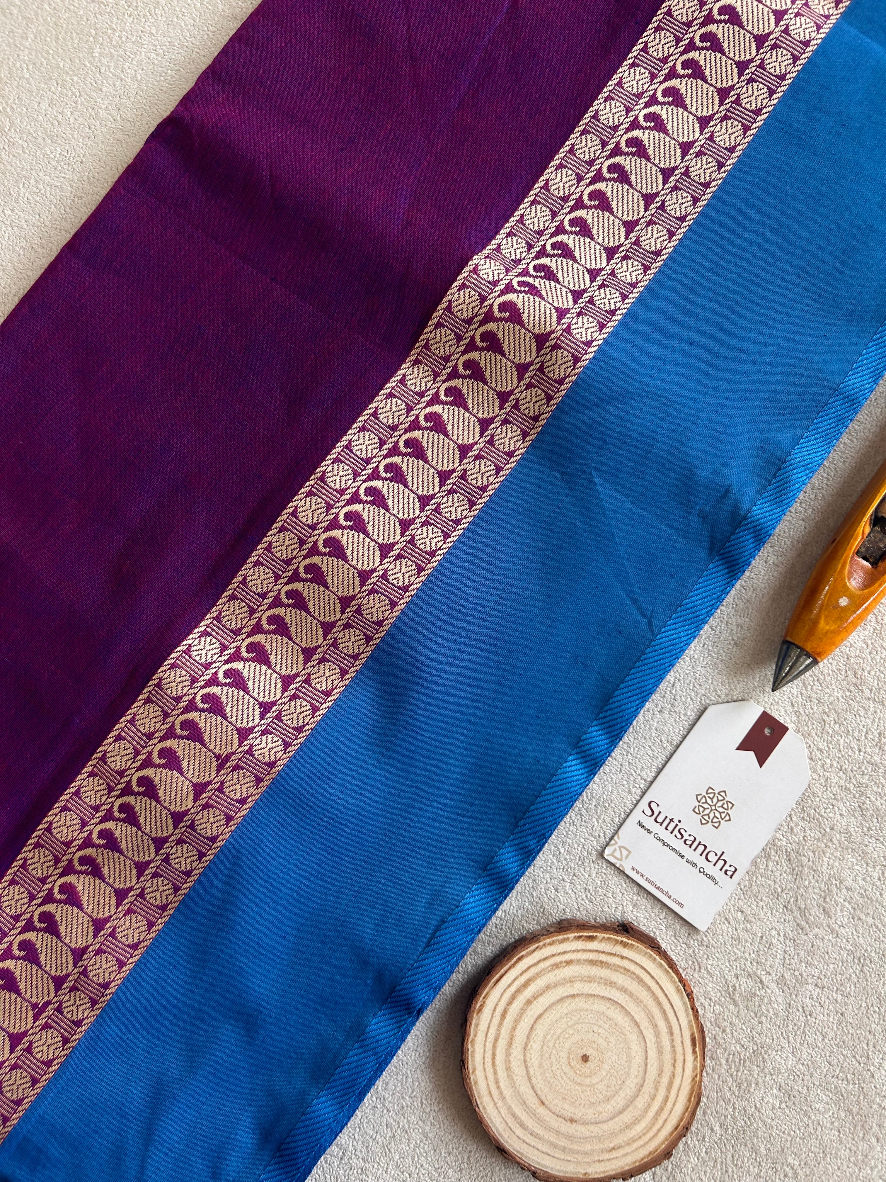 The Weaver's Touch: Pure Bengal Cotton Saree with Timeless Appeal