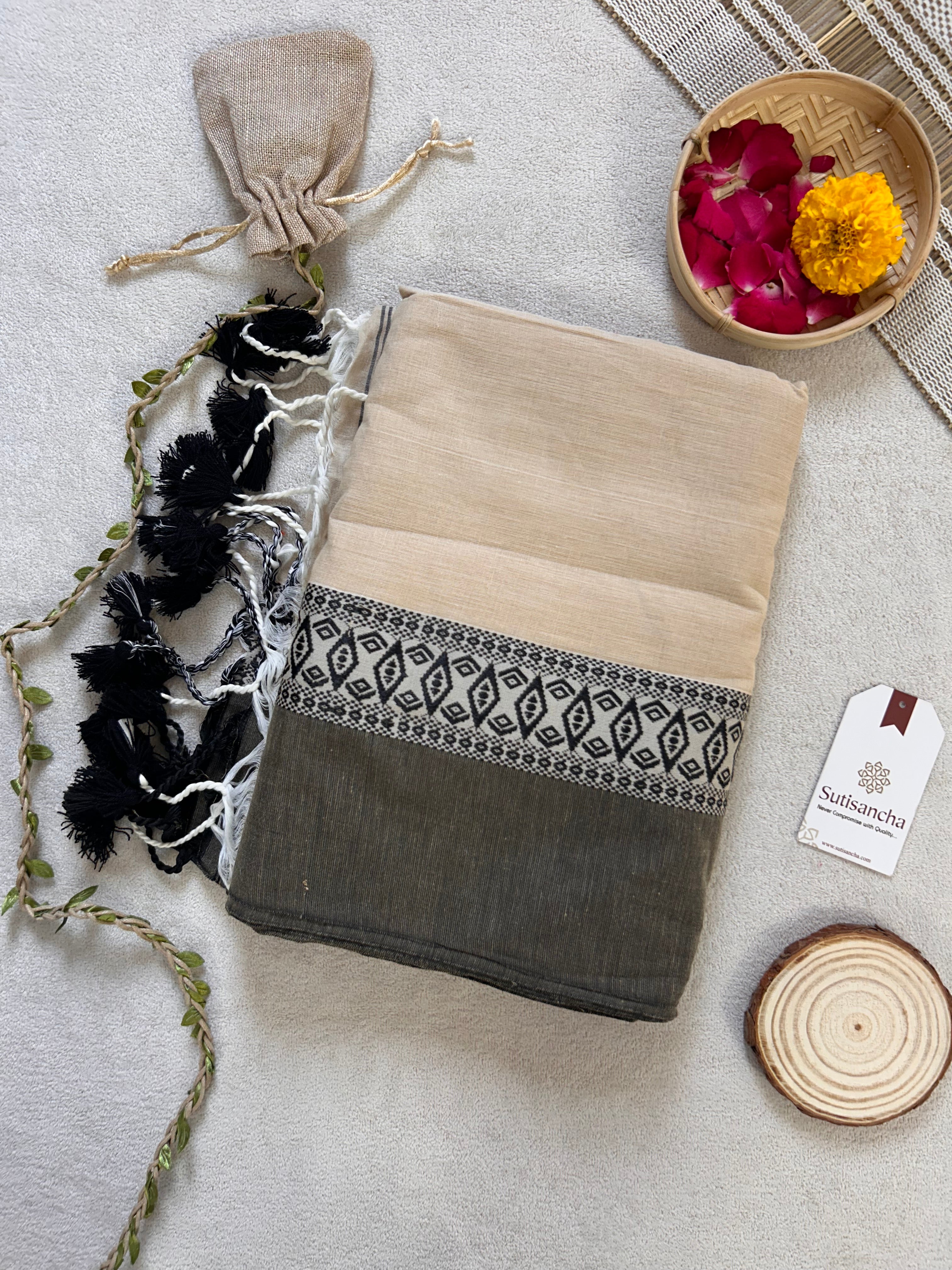 Loomed to Perfection: Handwoven Cotton Saree