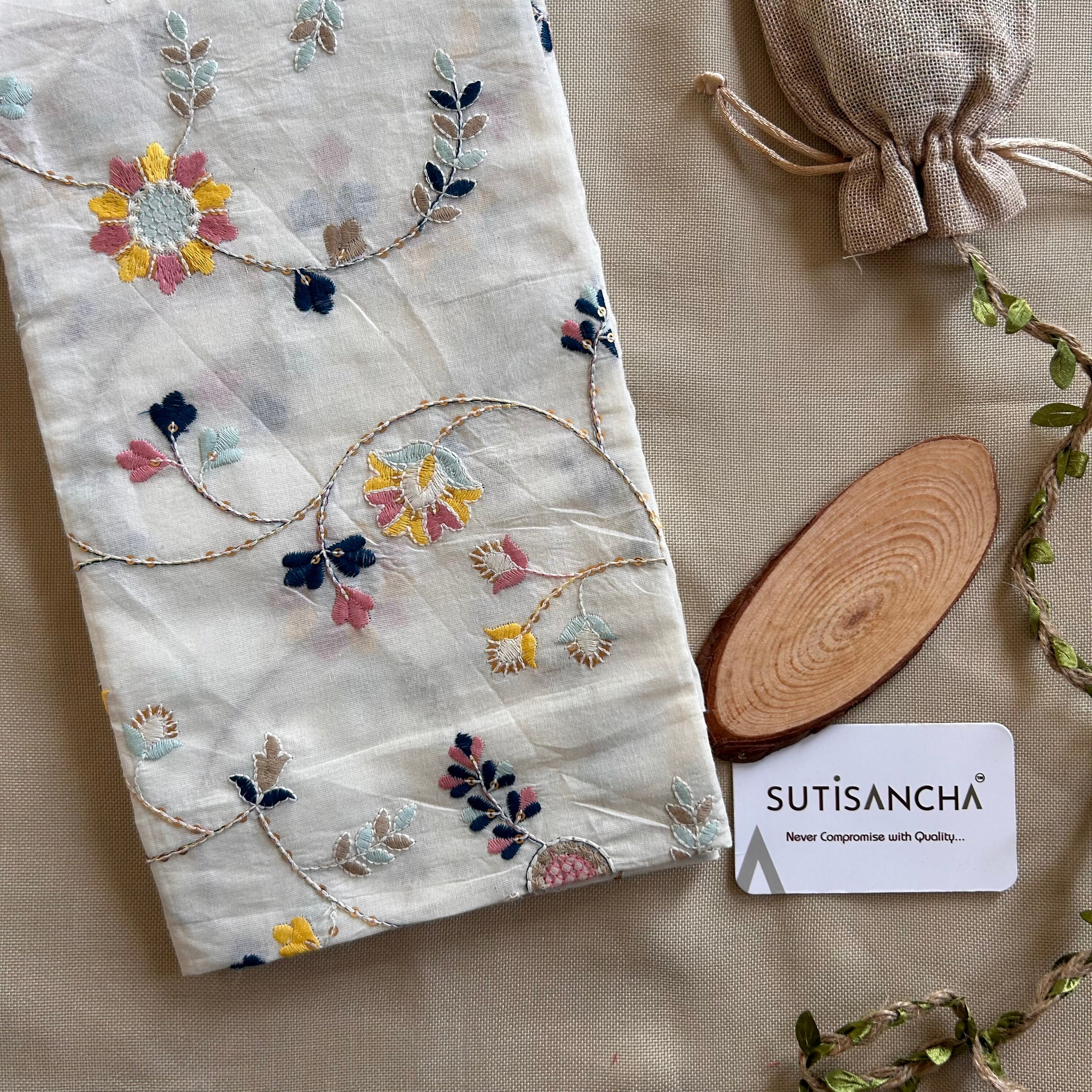 Sutisancha Yellow Handloom Cotton Saree with Designer Blouse