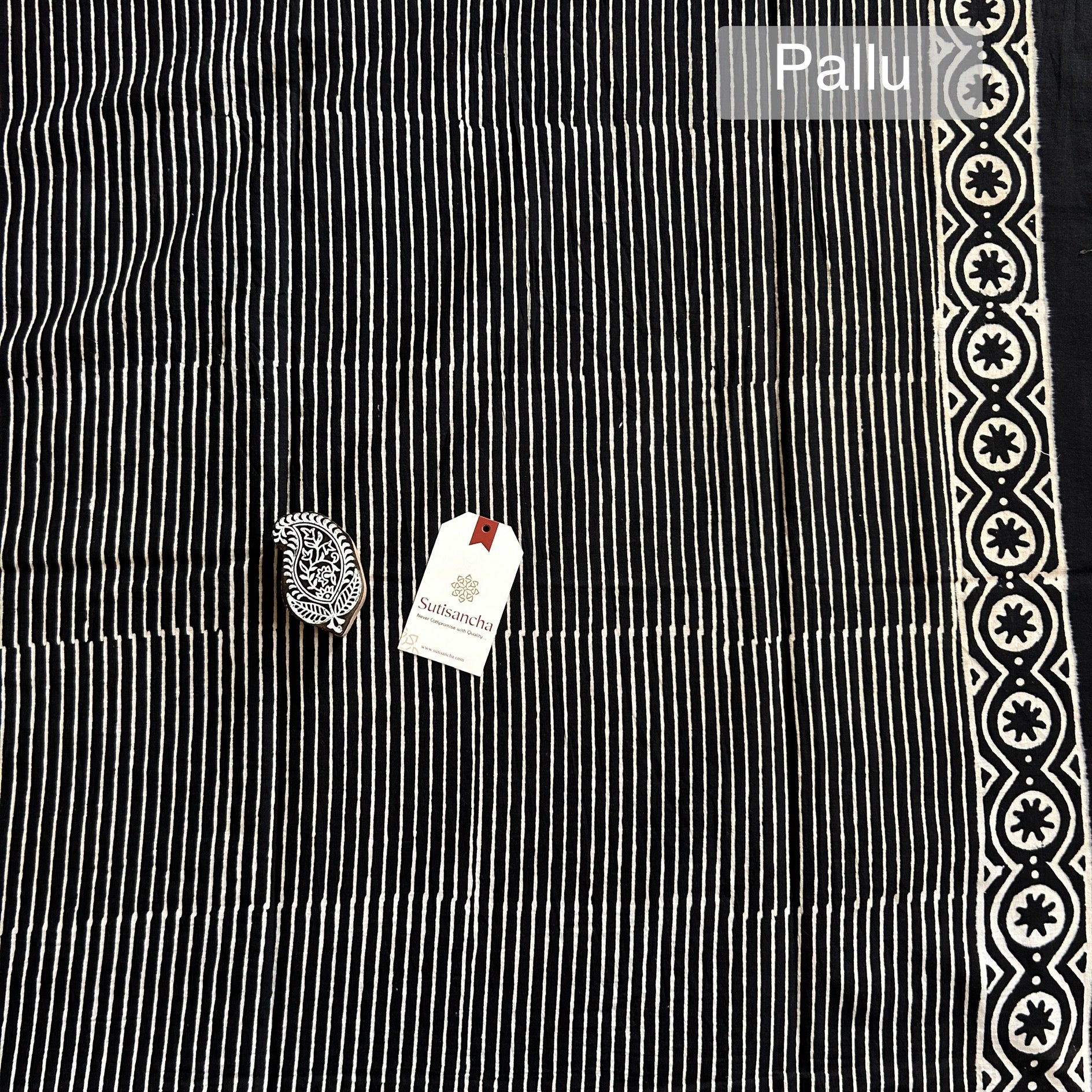 Bagru Hand Block Printed Mulmul Cotton Designer Saree