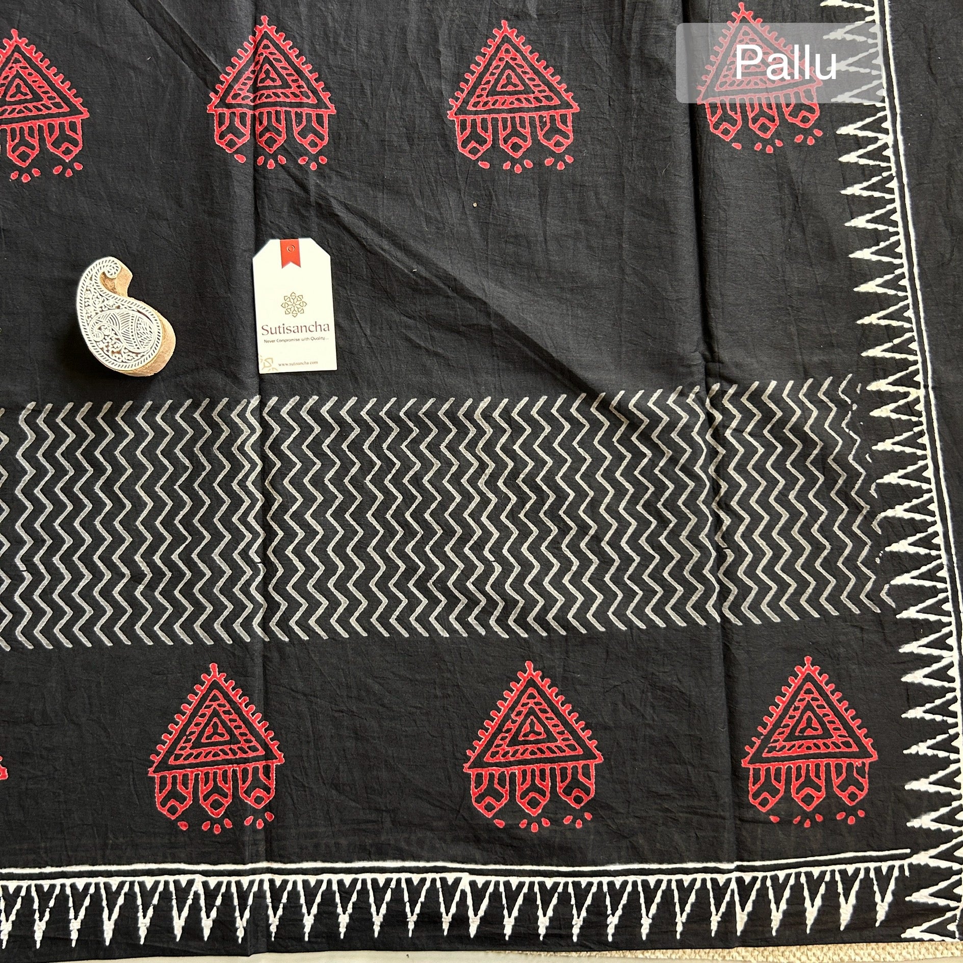 Bagru Hand Block Printed Mulmul Cotton Designer Saree