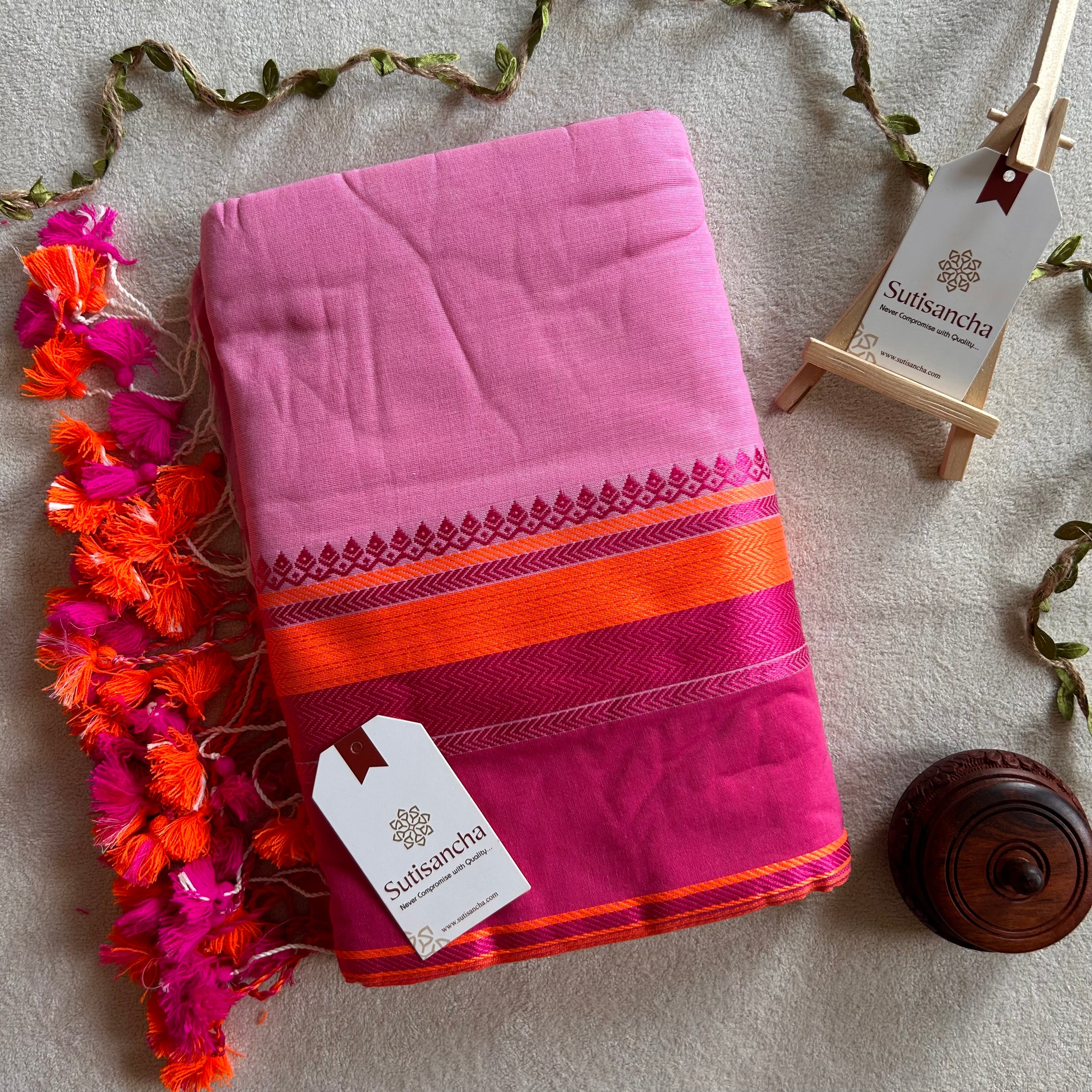 Sutisancha Handwoven Bliss Bengal Cotton Saree
