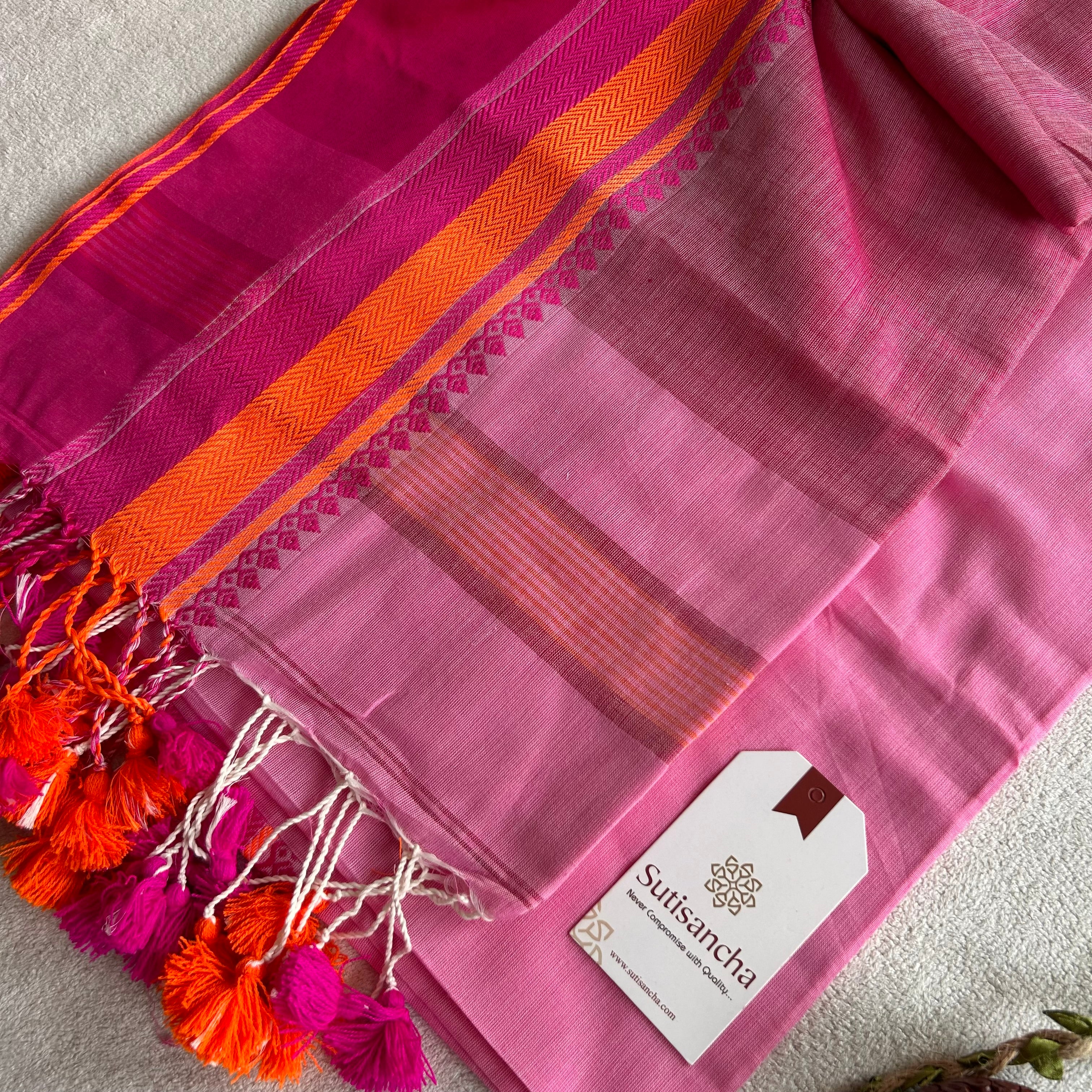 Sutisancha Handwoven Bliss Bengal Cotton Saree