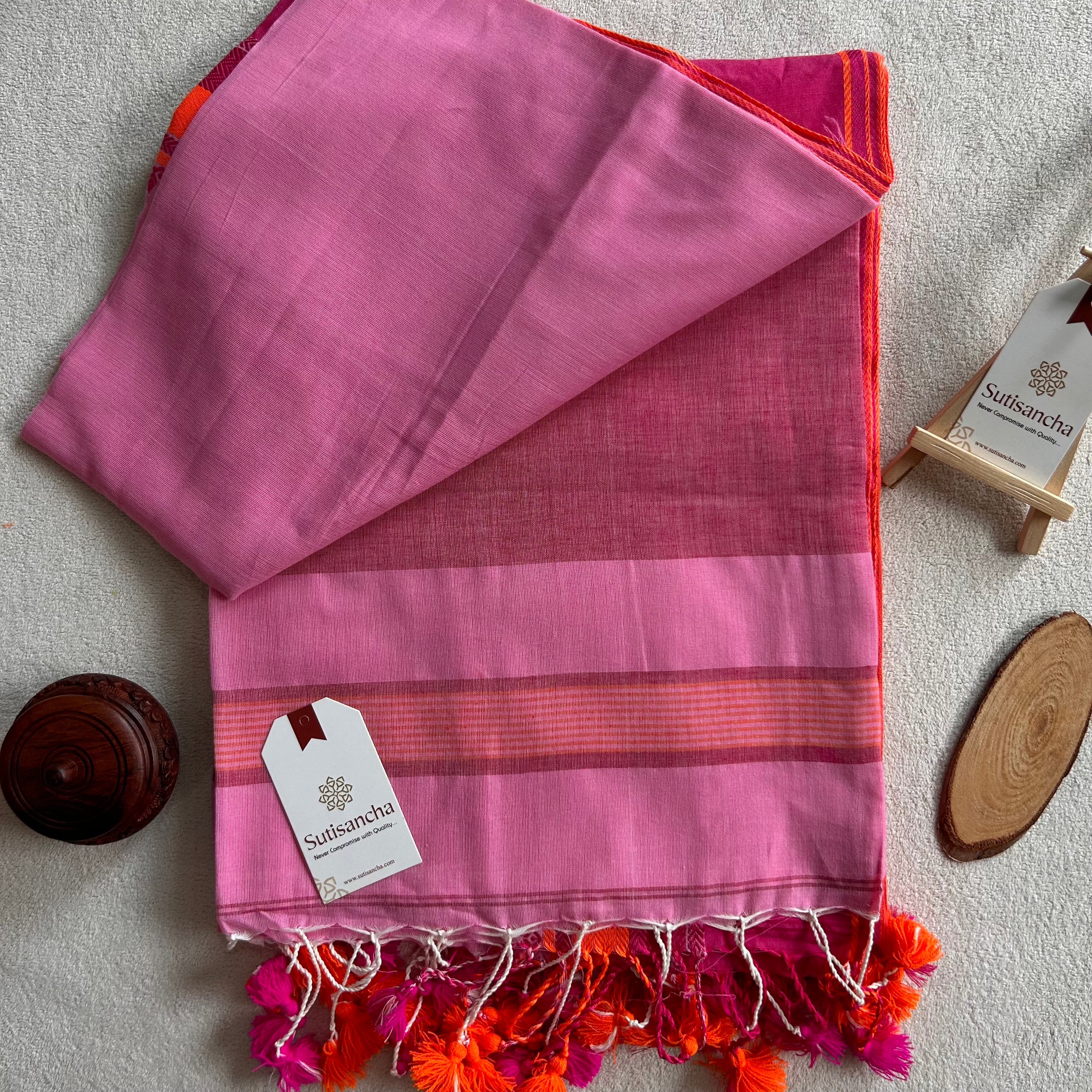 Sutisancha Handwoven Bliss Bengal Cotton Saree