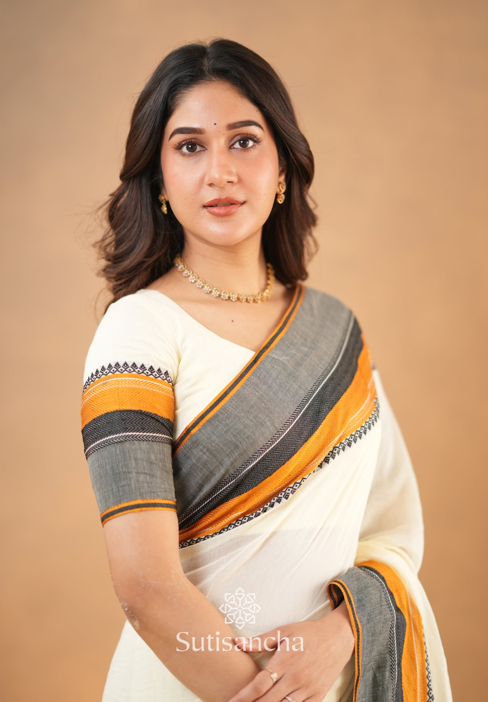 Sutisancha Handwoven Bliss Bengal Cotton Saree