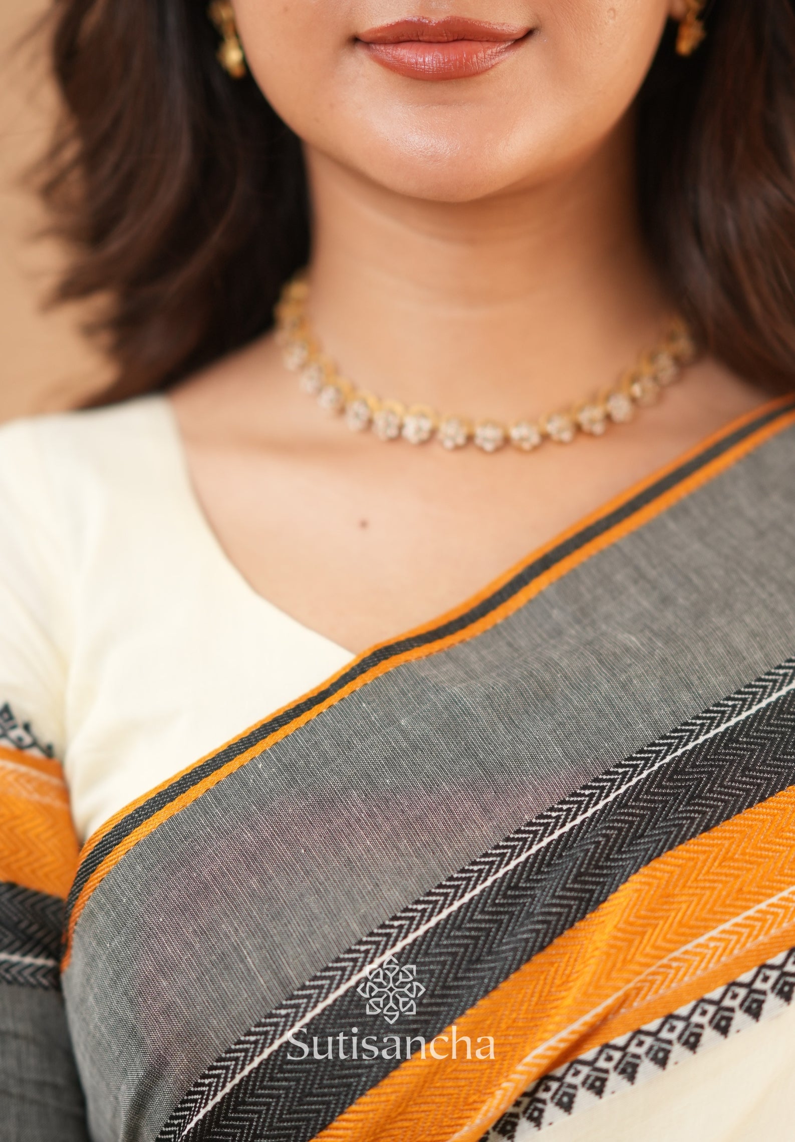 Sutisancha Handwoven Bliss Bengal Cotton Saree