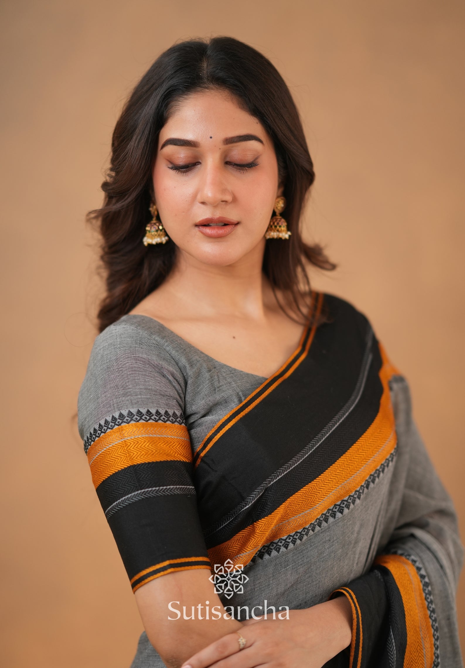 Sutisancha Handwoven Bliss Bengal Cotton Saree