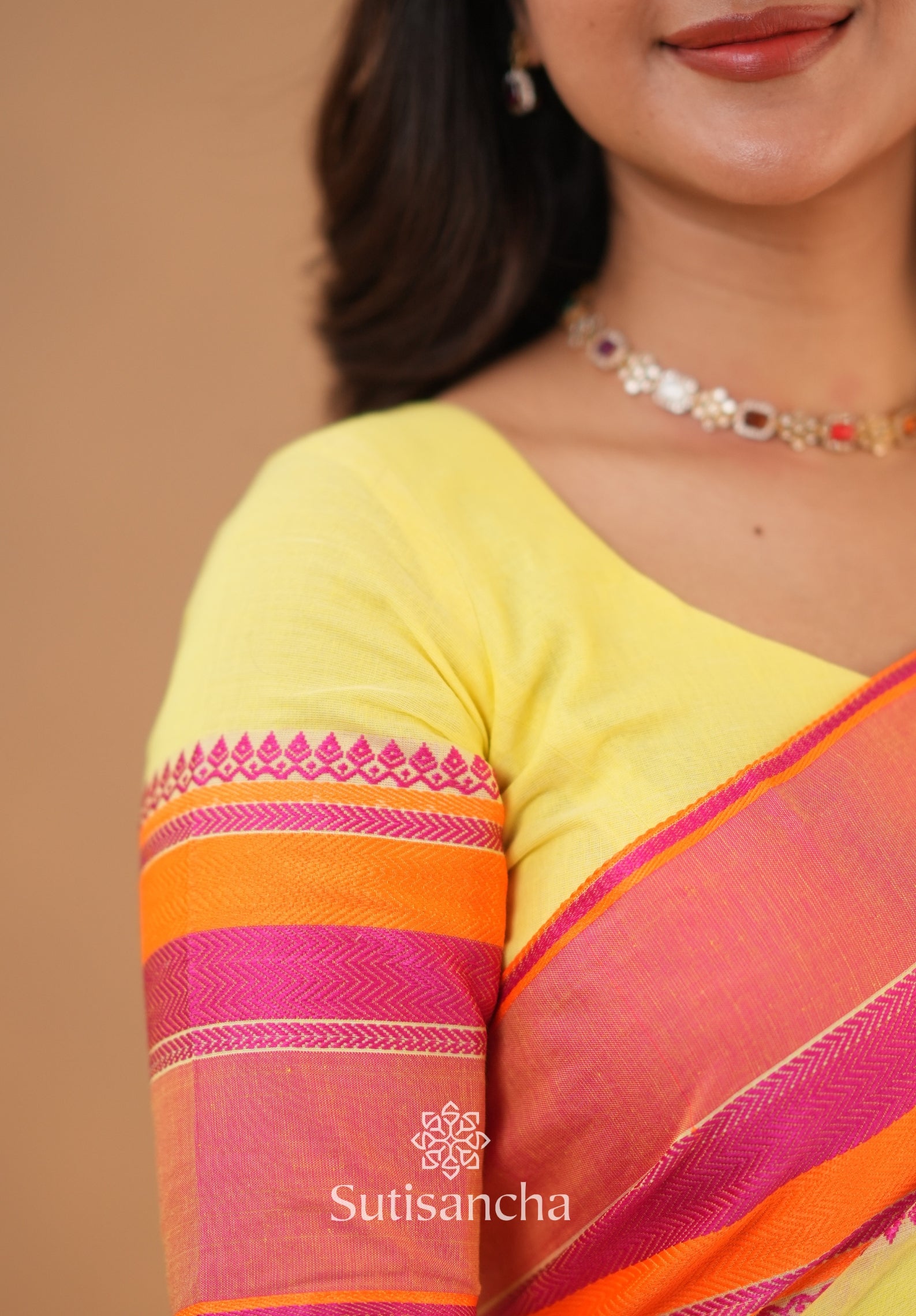 Sutisancha Handwoven Bliss Bengal Cotton Saree