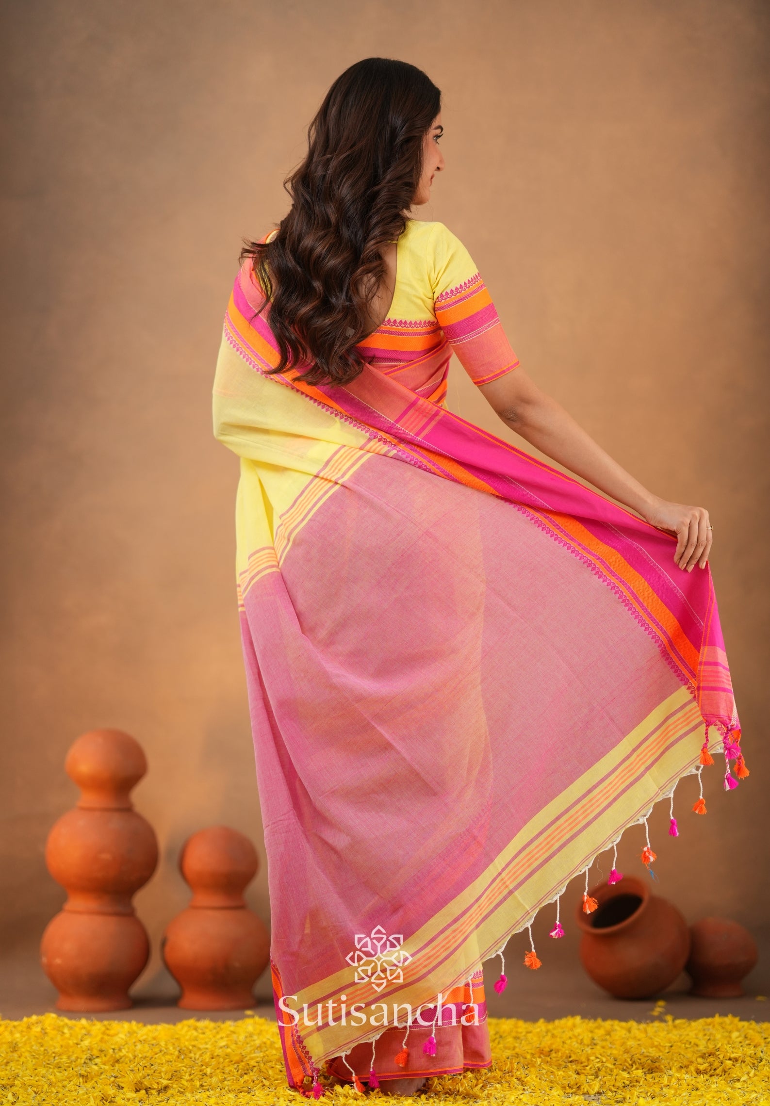 Sutisancha Handwoven Bliss Bengal Cotton Saree
