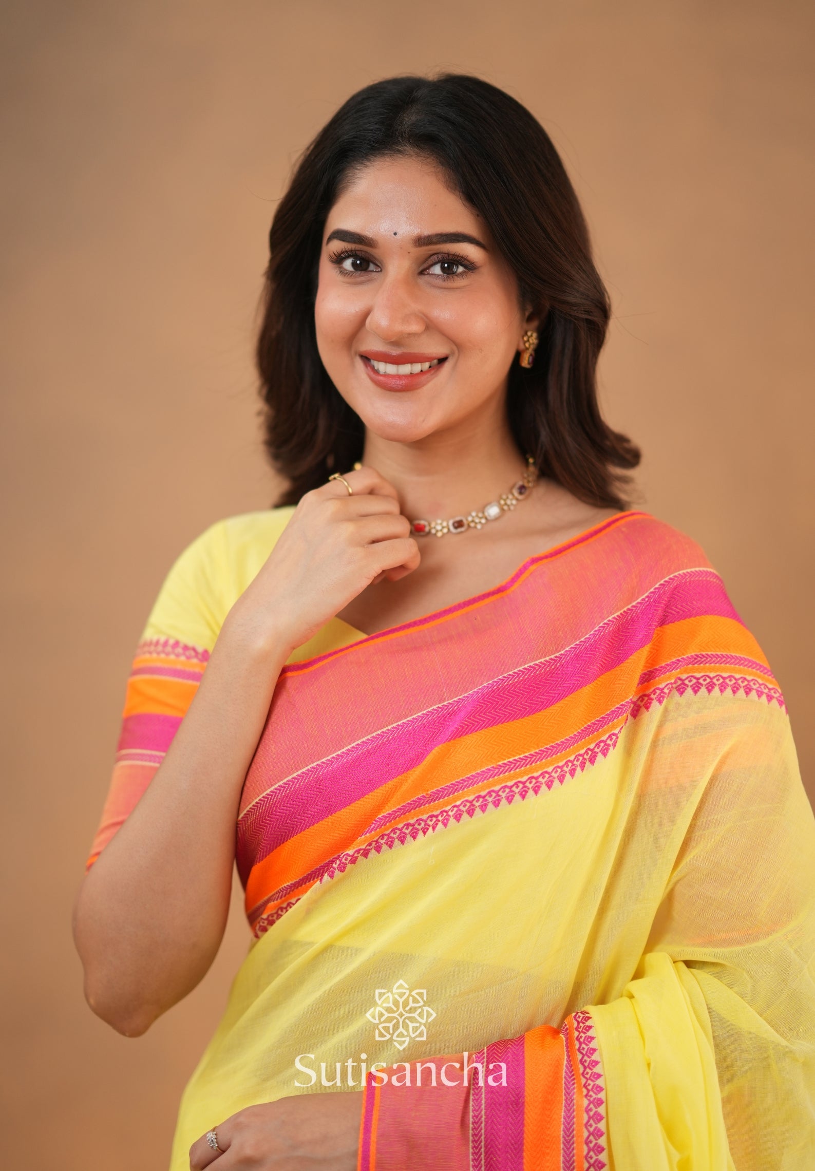 Sutisancha Handwoven Bliss Bengal Cotton Saree