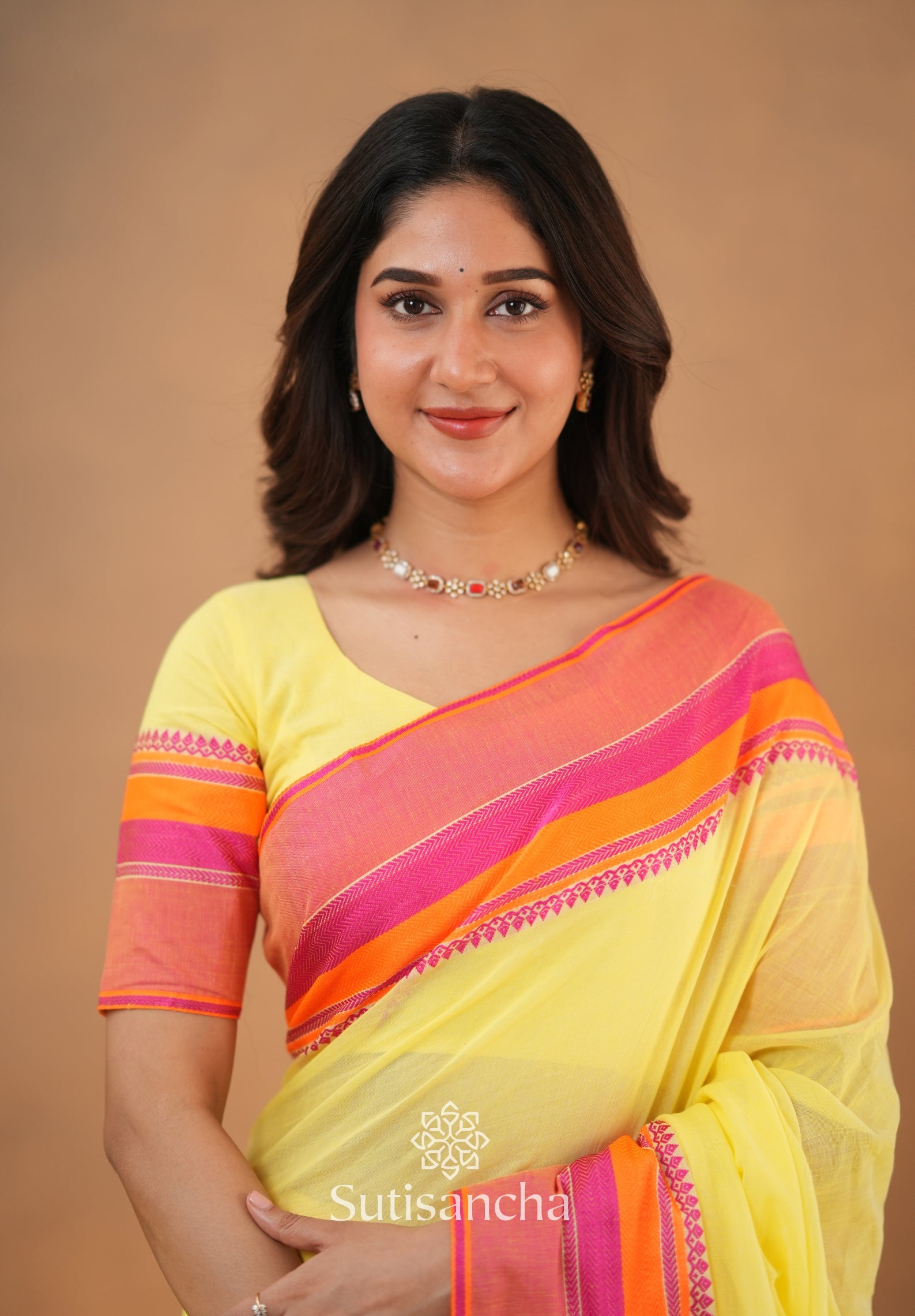 Sutisancha Handwoven Bliss Bengal Cotton Saree