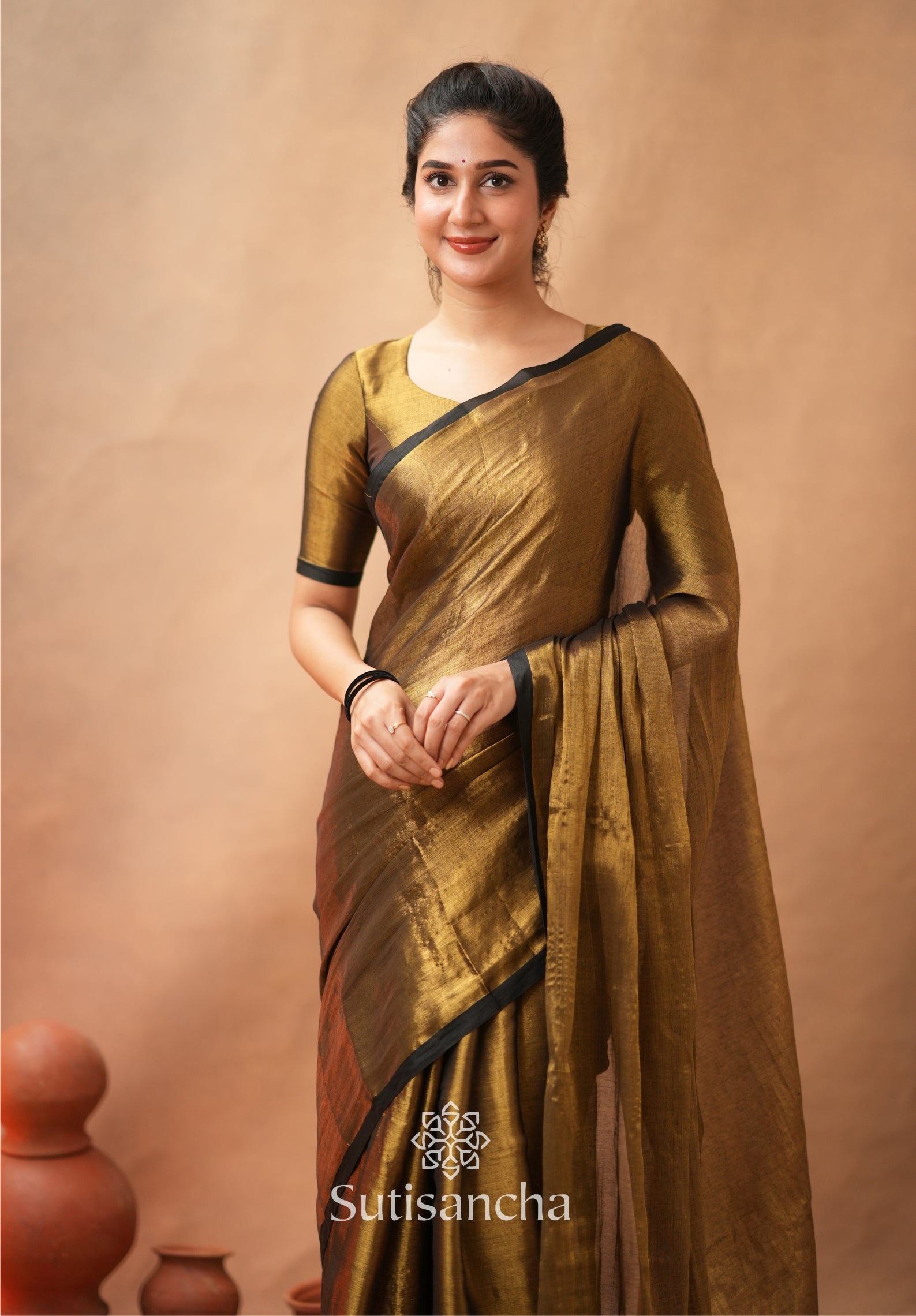 Woven Poetry Artisanal Handloom Tissue Cotton Saree