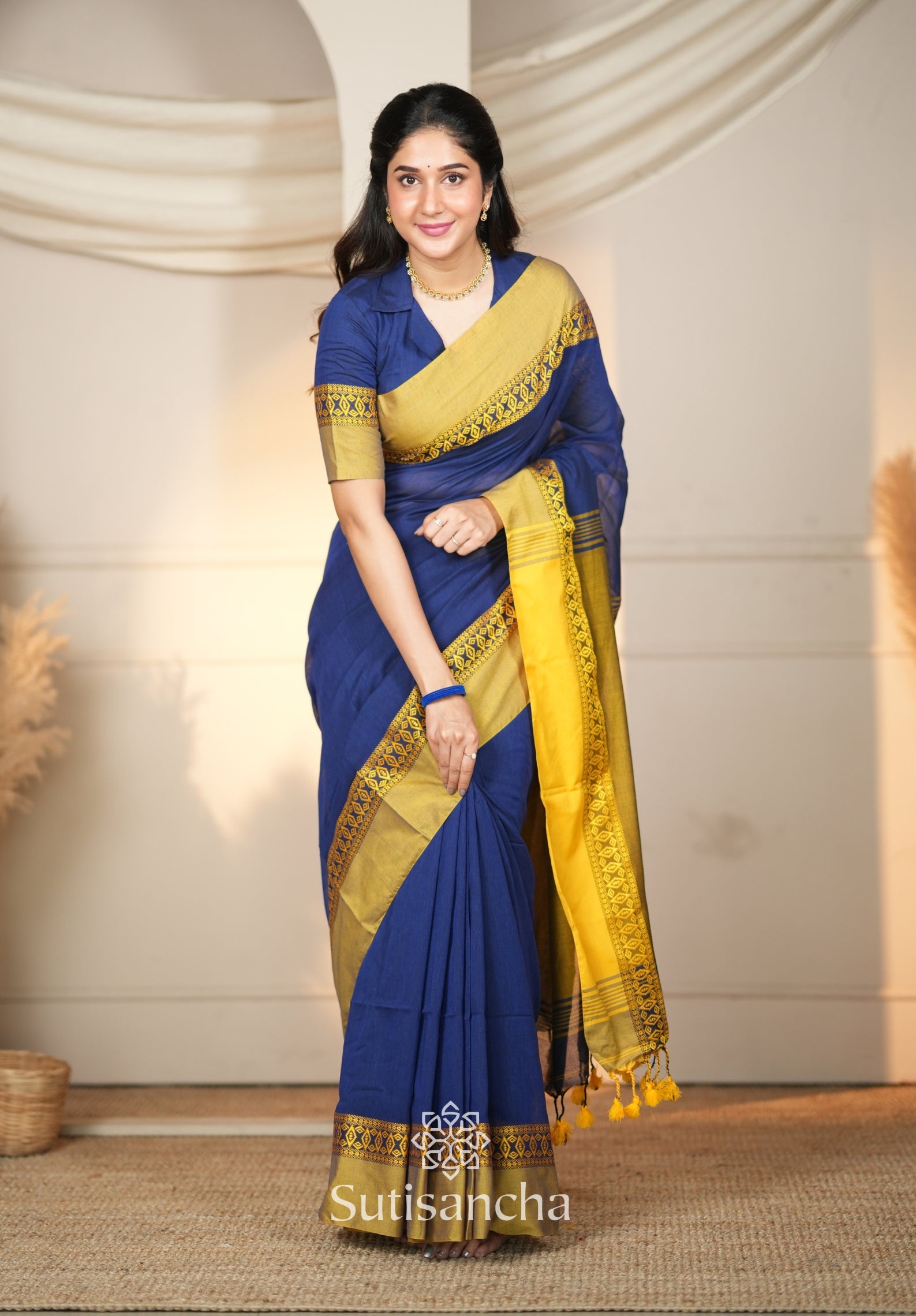 Timeless Weave Bengal Cotton Saree by Sutisancha