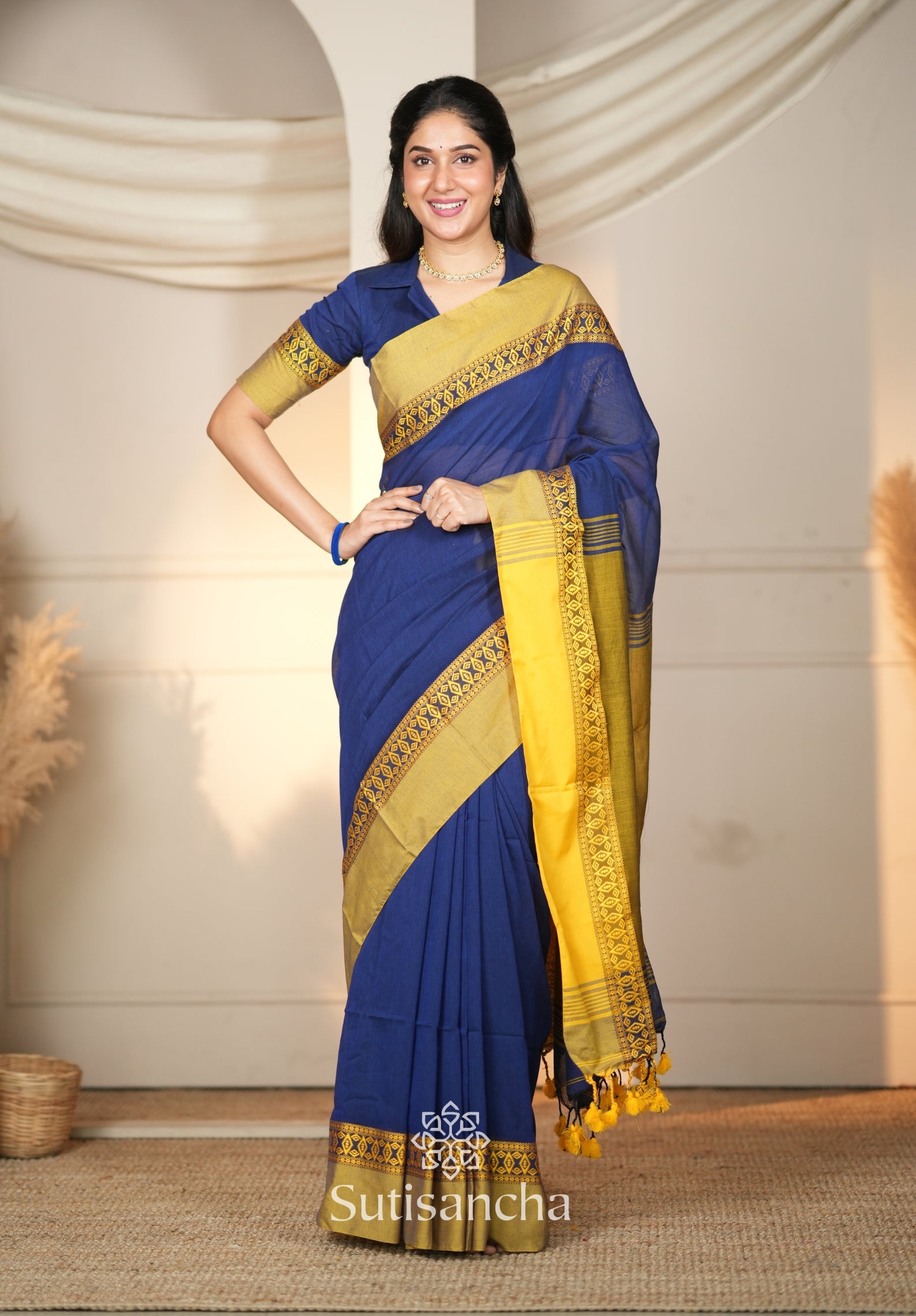 Timeless Weave Bengal Cotton Saree by Sutisancha