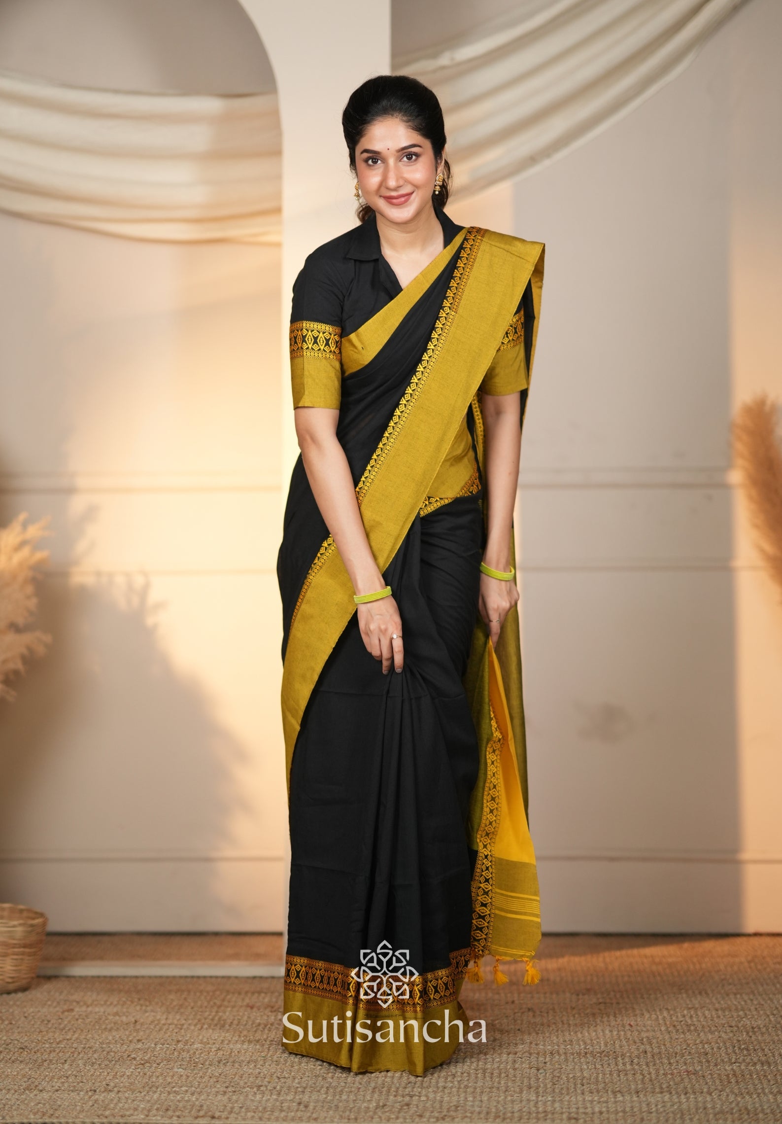 Timeless Weave Bengal Cotton Saree by Sutisancha