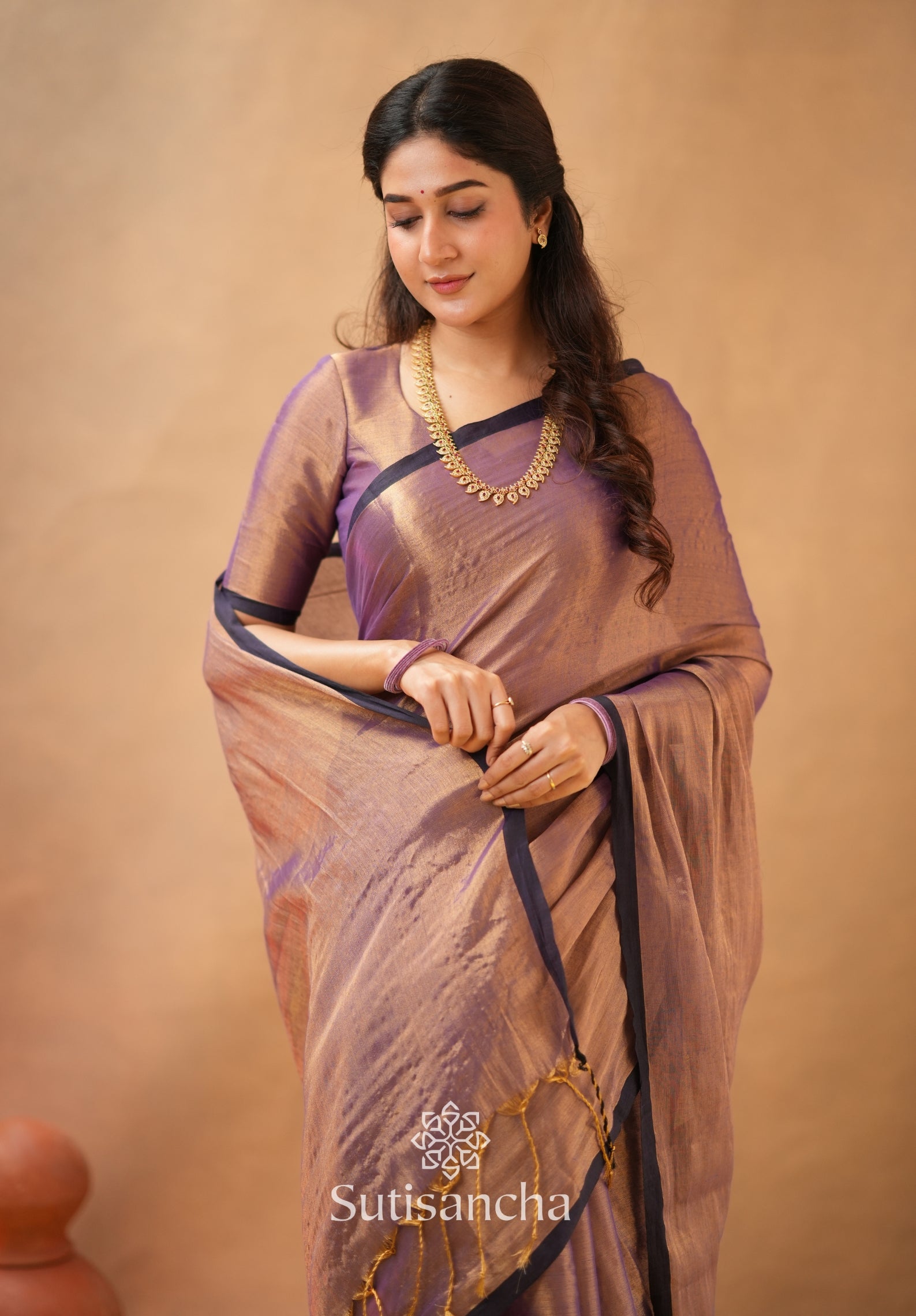 Woven Poetry Artisanal Handloom Tissue Cotton Saree