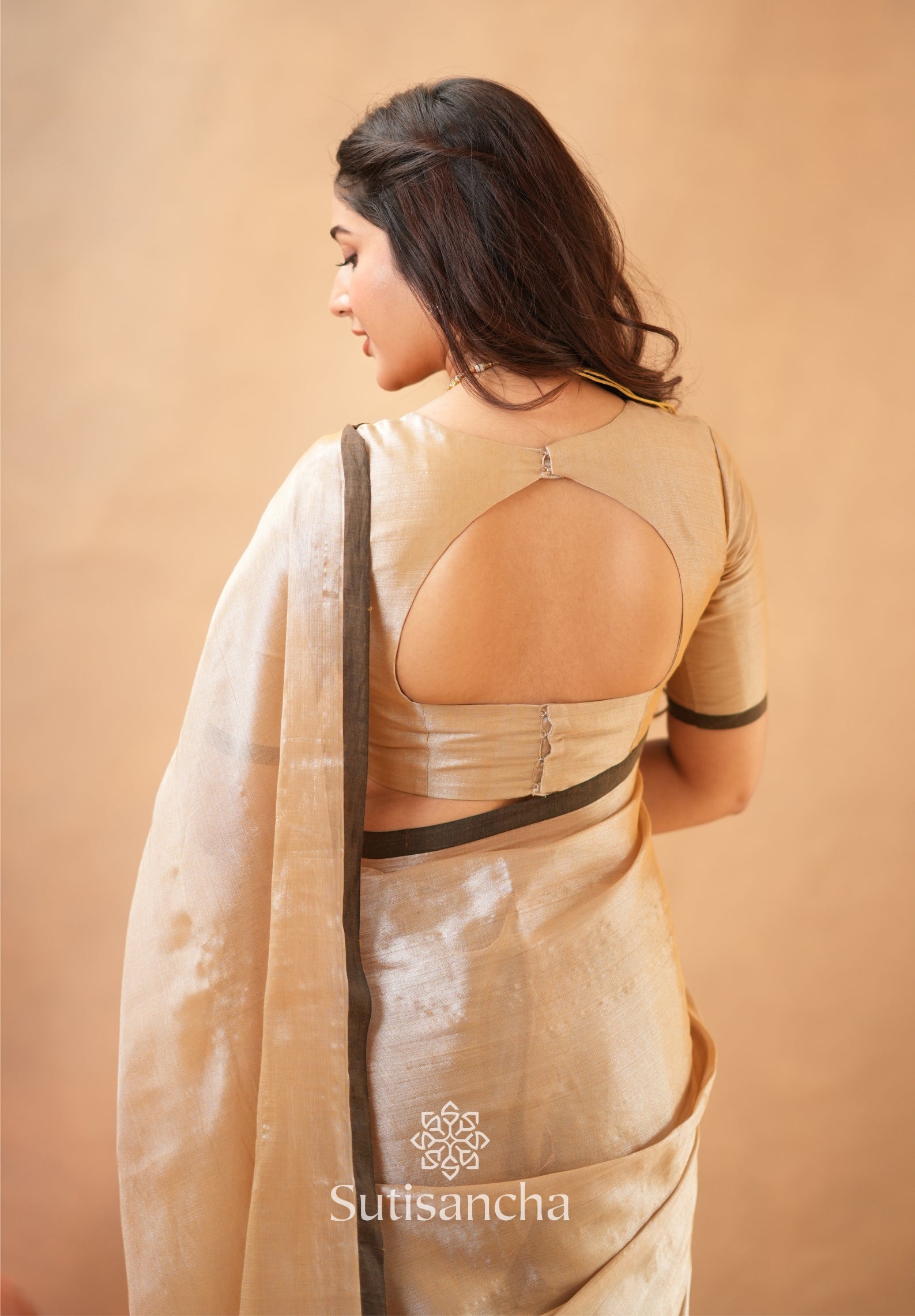 Woven Poetry Artisanal Handloom Tissue Cotton Saree