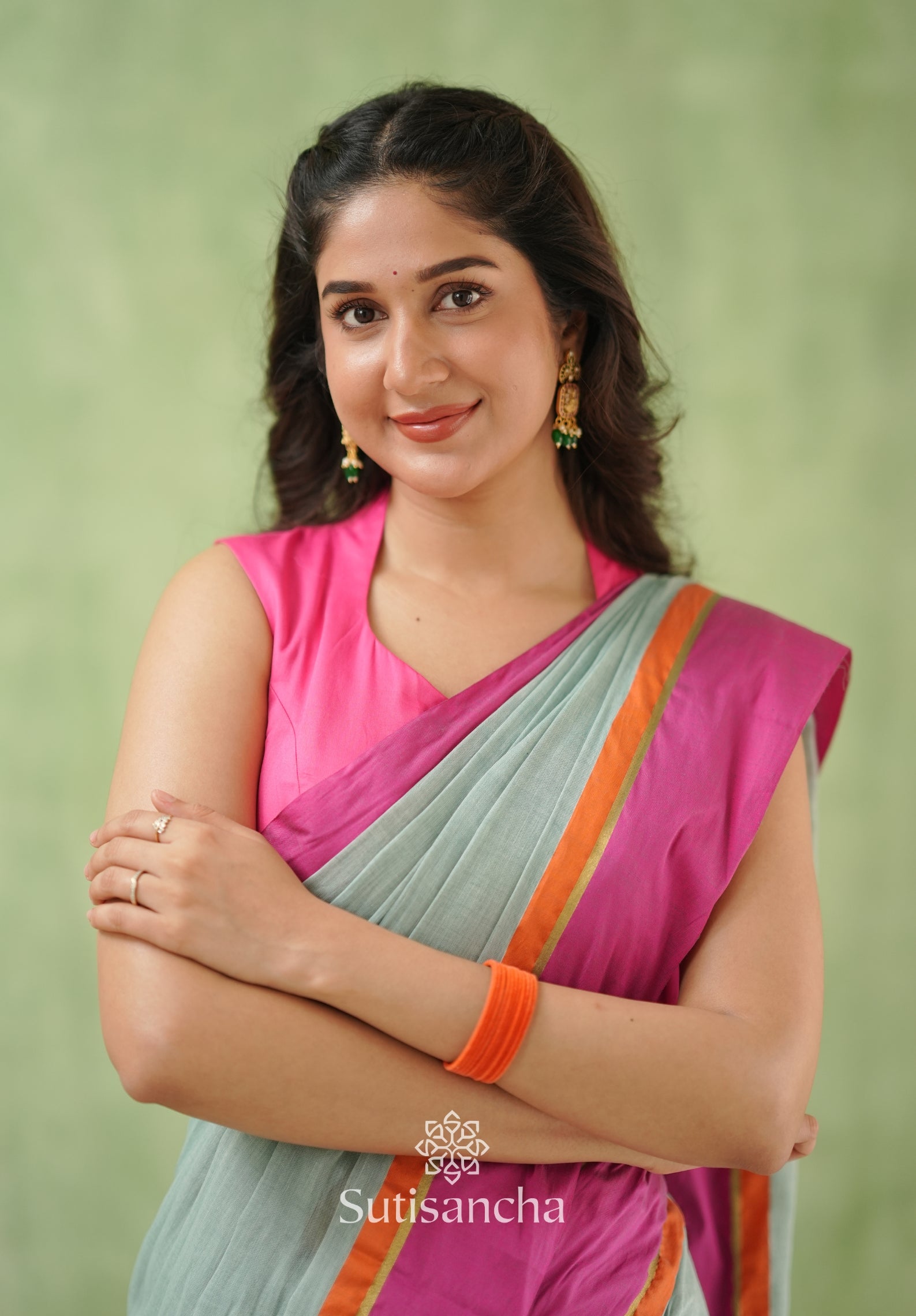 Pink Poise Pure Cotton Saree