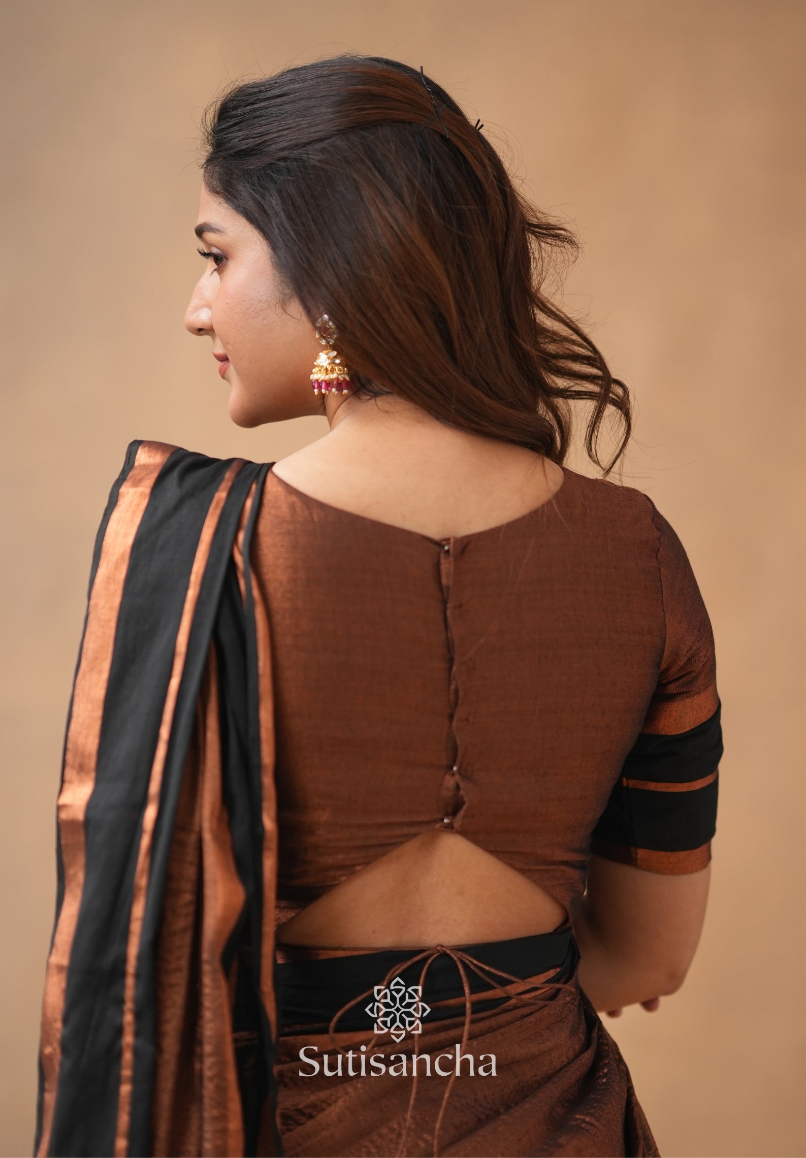 Soft Sheen Tissue Cotton Saree with Fluid Drape