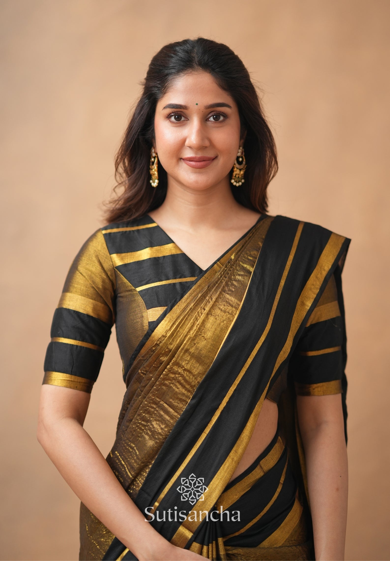 Soft Sheen Tissue Cotton Saree with Fluid Drape