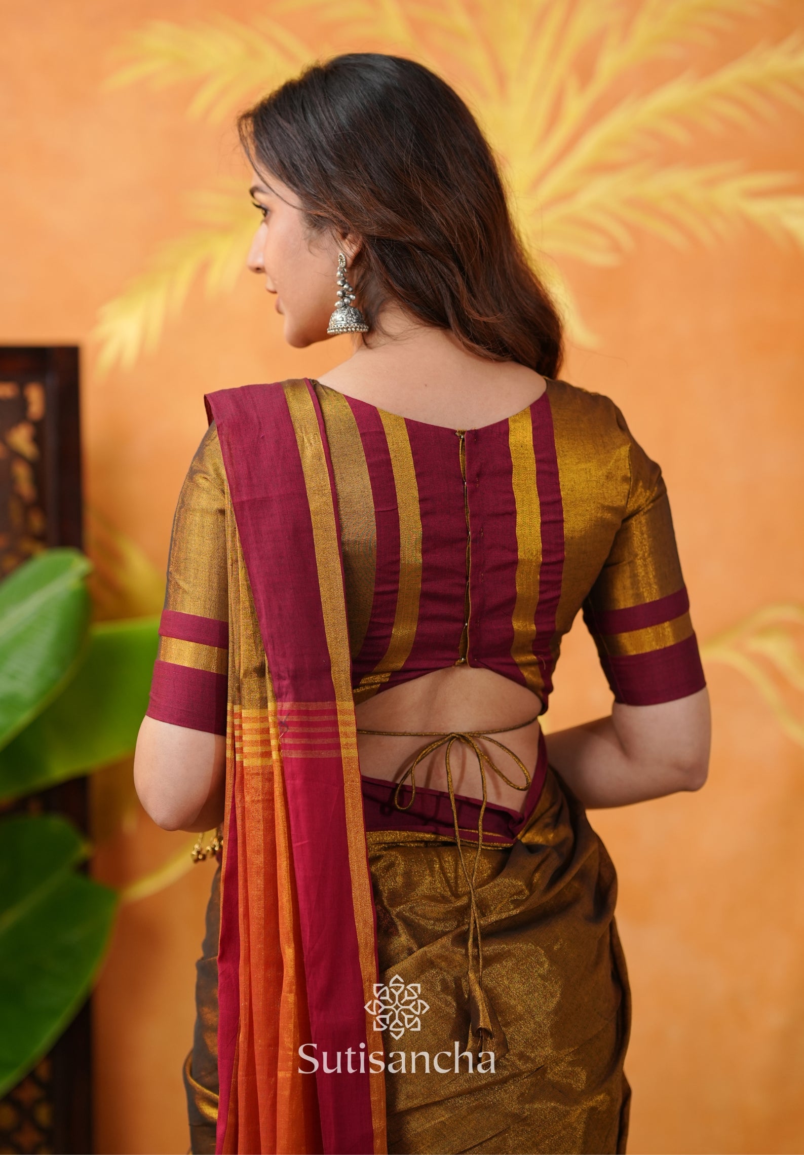 Soft Sheen Tissue Cotton Saree with Fluid Drape