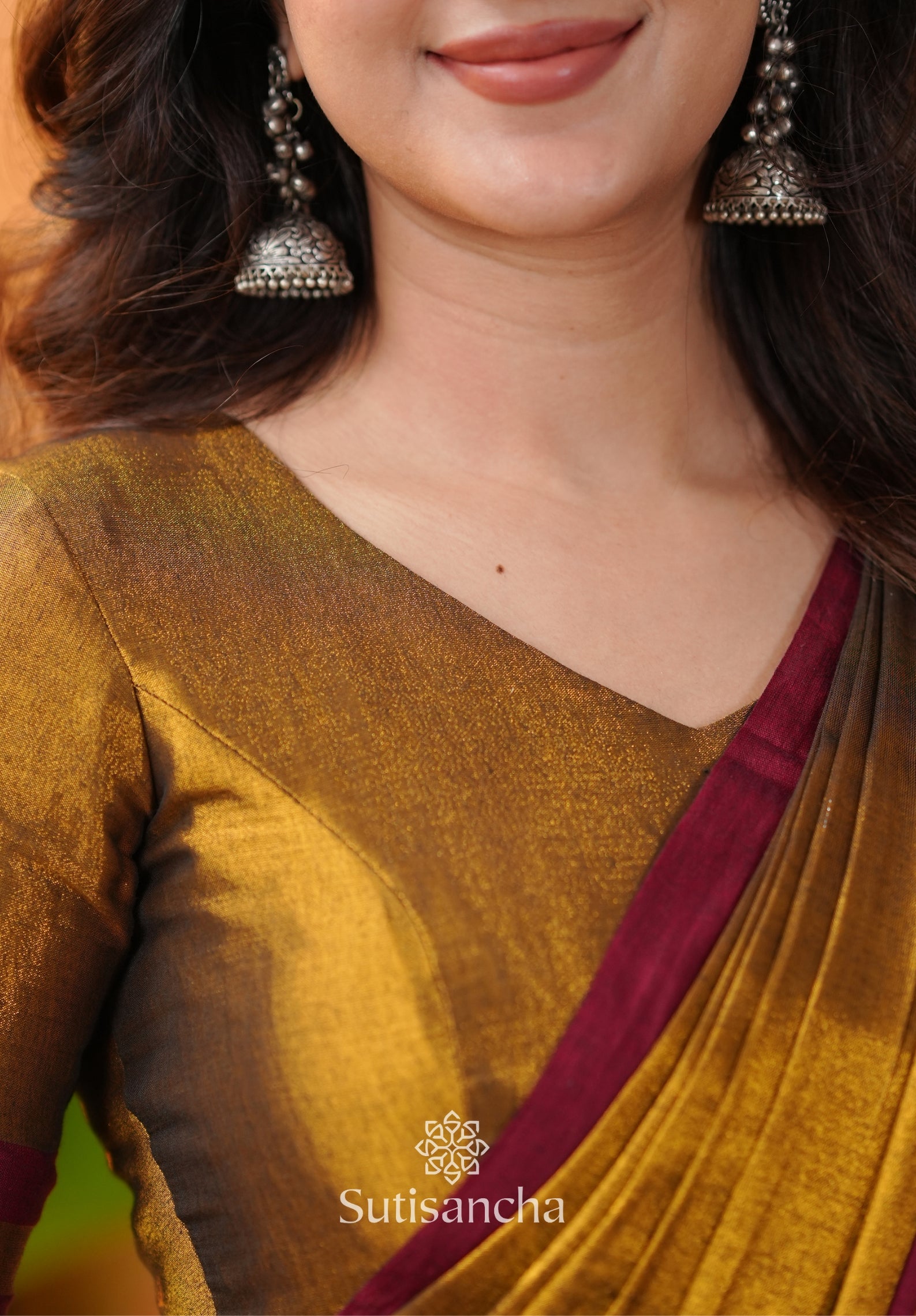 Soft Sheen Tissue Cotton Saree with Fluid Drape