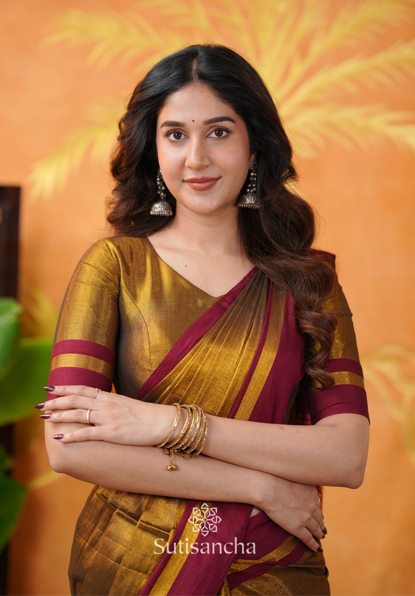 Soft Sheen Tissue Cotton Saree with Fluid Drape