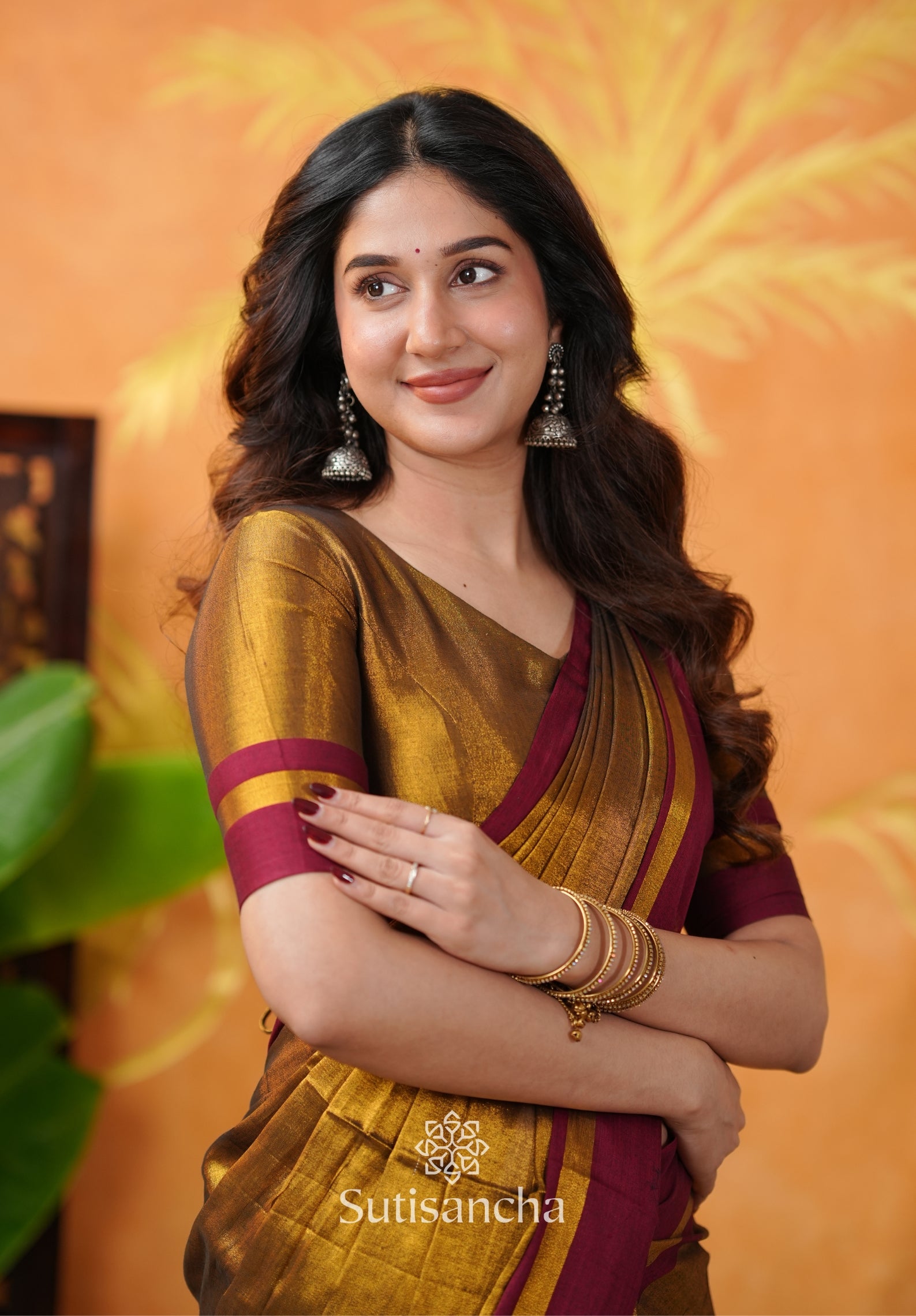 Soft Sheen Tissue Cotton Saree with Fluid Drape