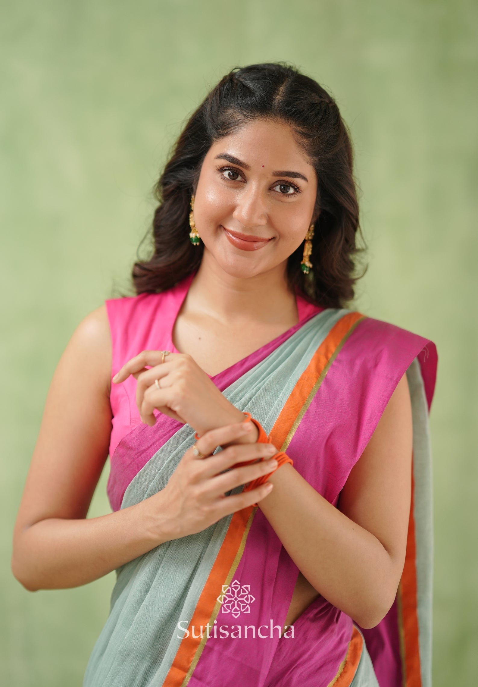 Pink Poise Pure Cotton Saree