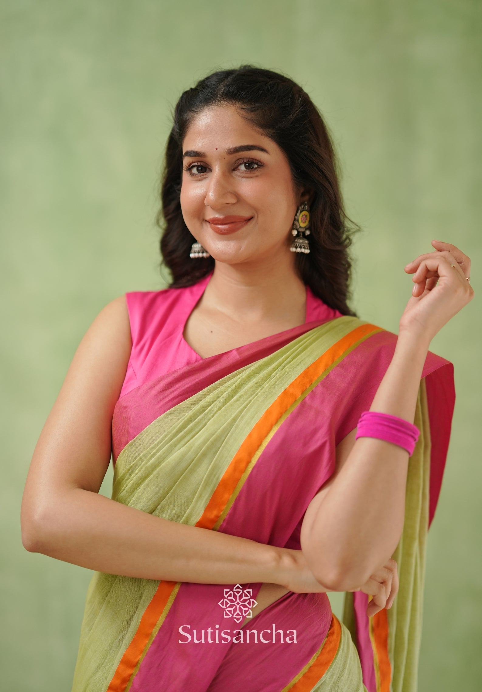 Pink Poise Pure Cotton Saree