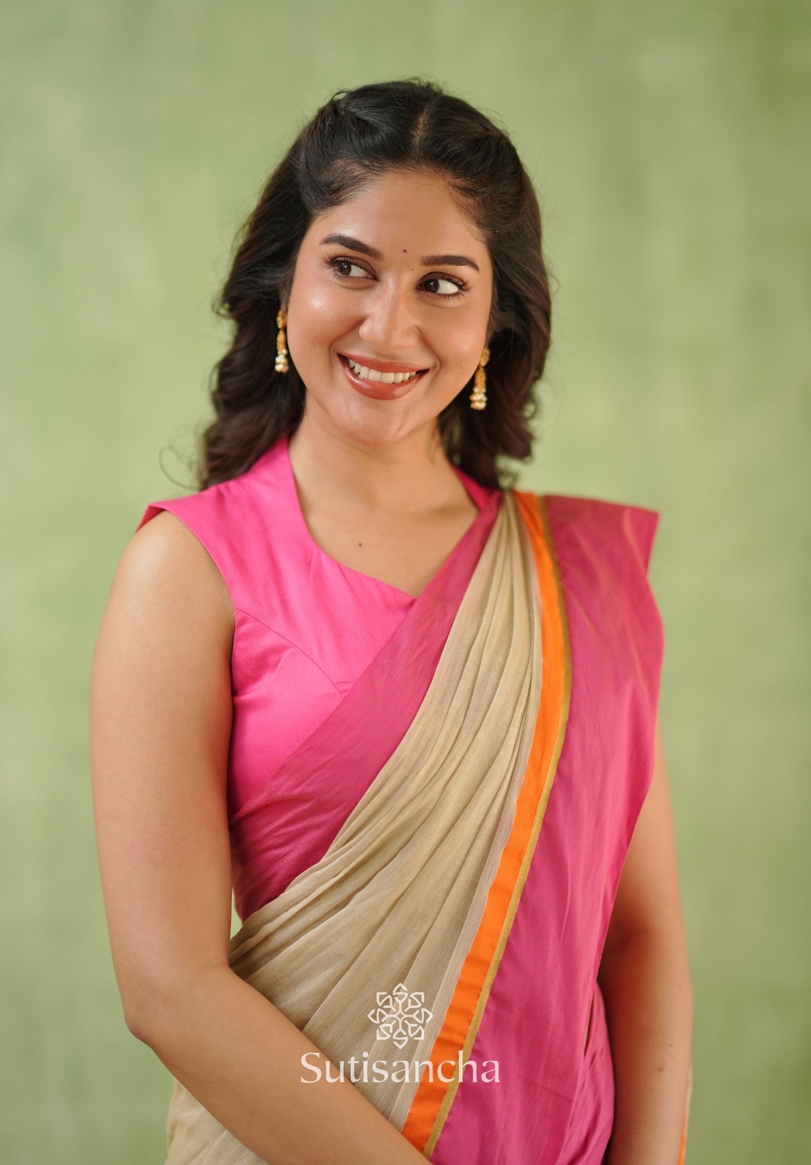 Pink Poise Pure Cotton Saree