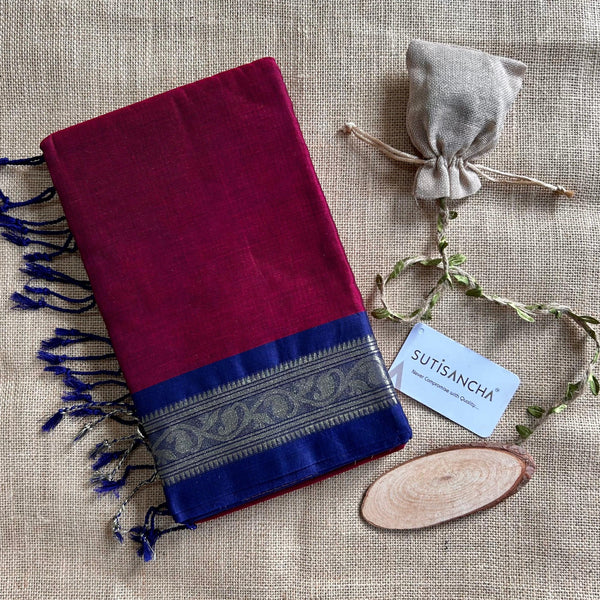 Sutisancha Queenpink Pure mercerised cotton Saree