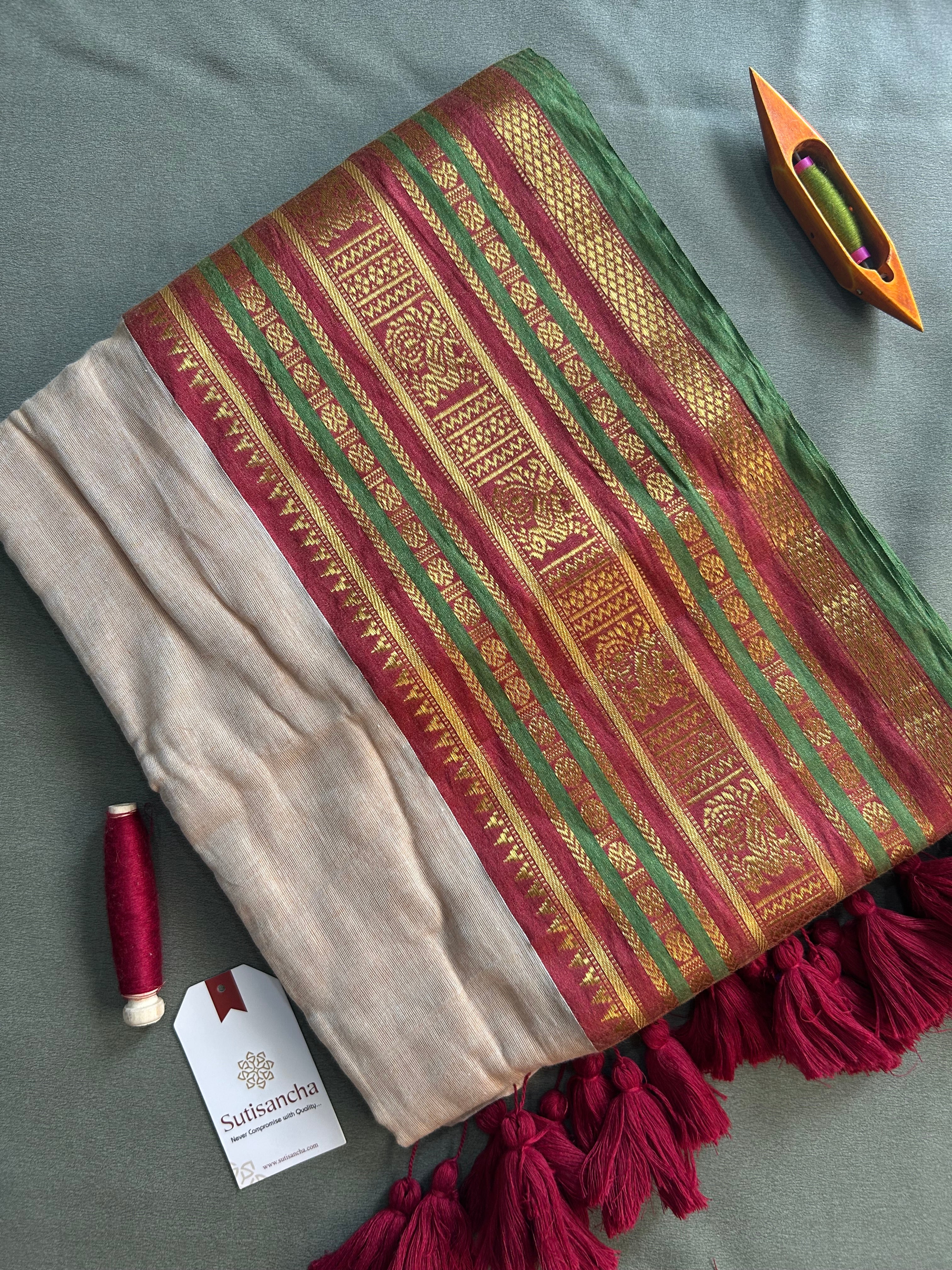 Festive Pure Mul Cotton Zari Border Saree