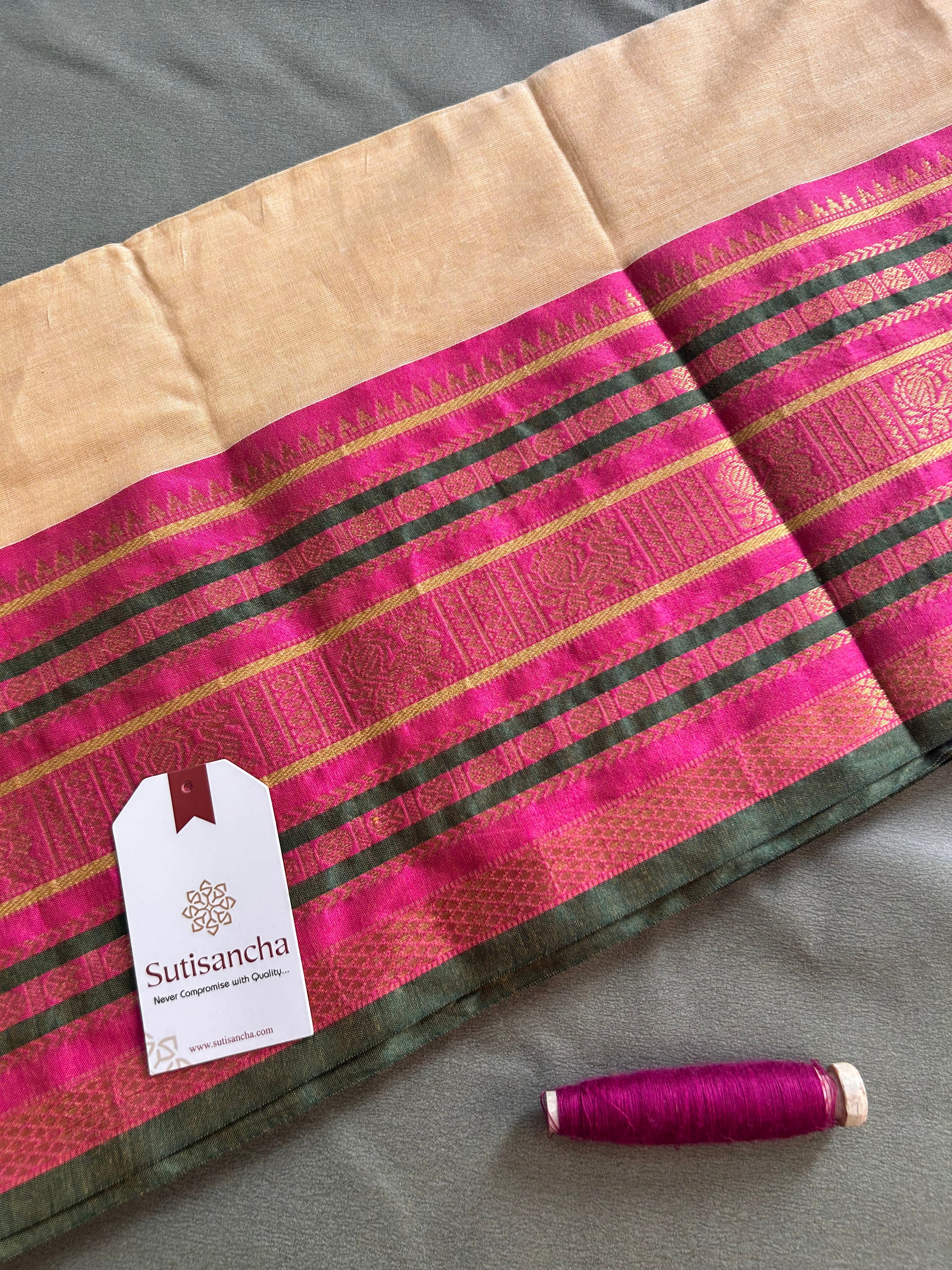 Festive Pure Mul Cotton Zari Border Saree