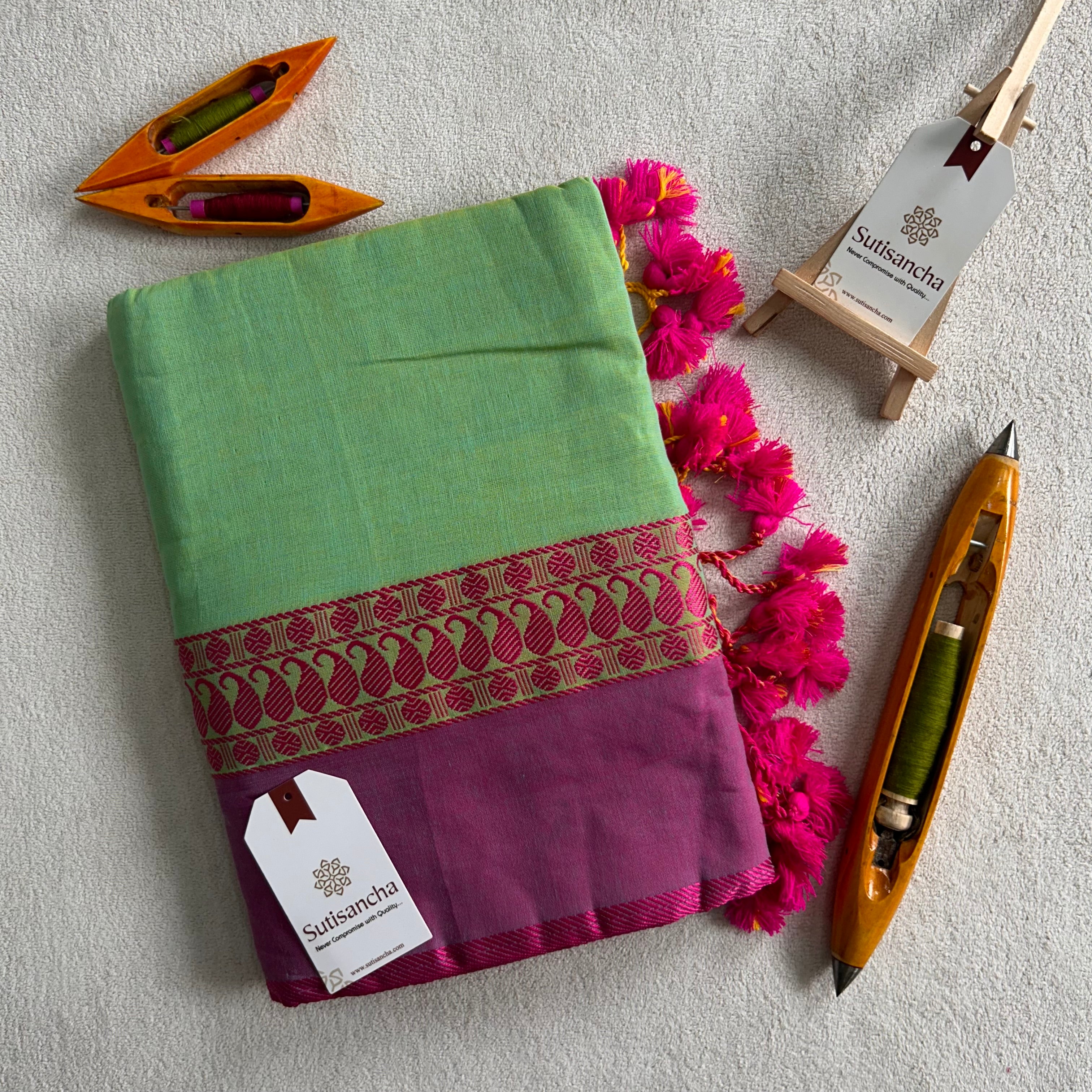 Sutisancha Classic Weave Bengal Cotton Saree