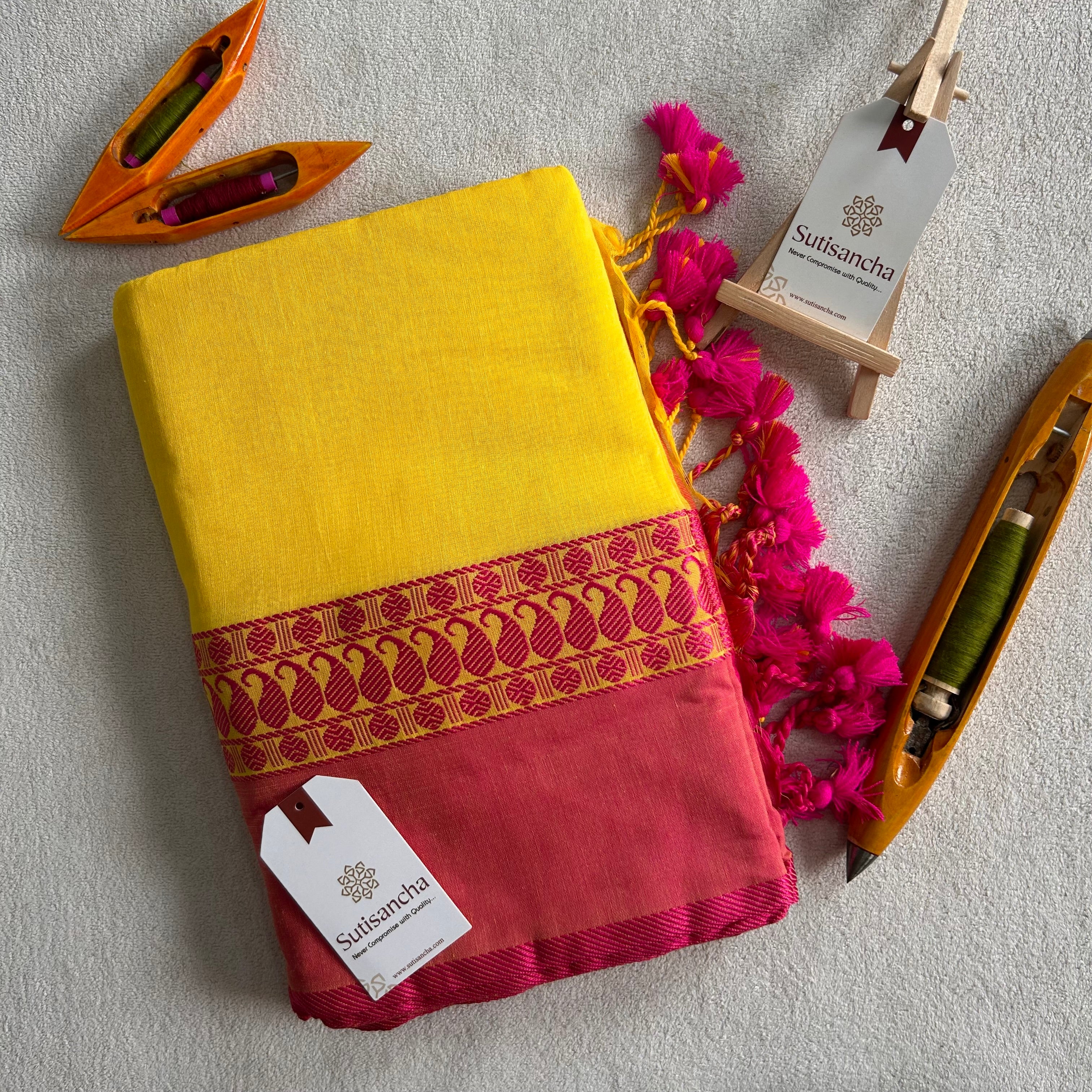 Sutisancha Classic Weave Bengal Cotton Saree